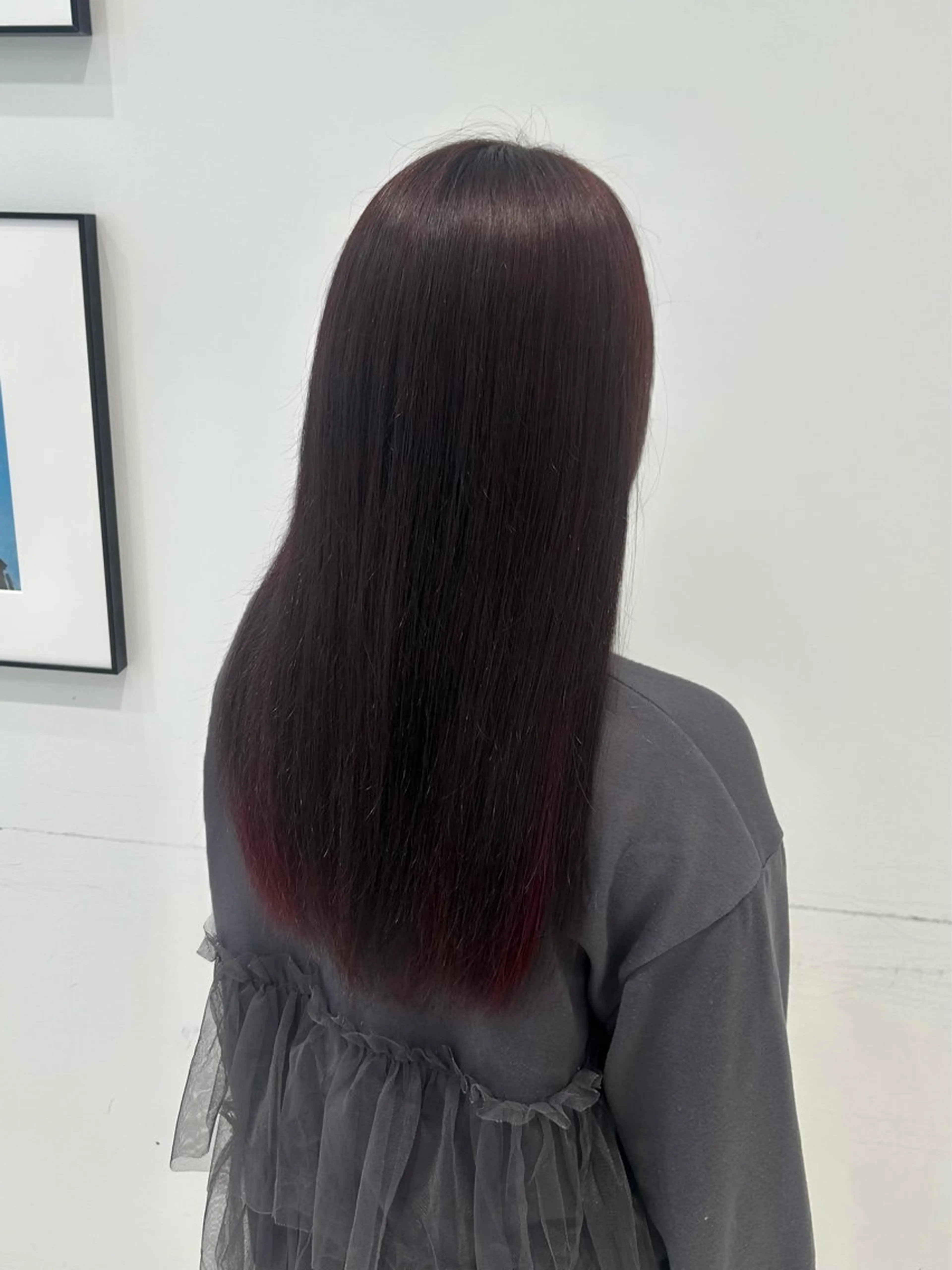 ロング カラー 黒髪 ヘアカラー Hive所属・大長 広菜のヘアスタイル