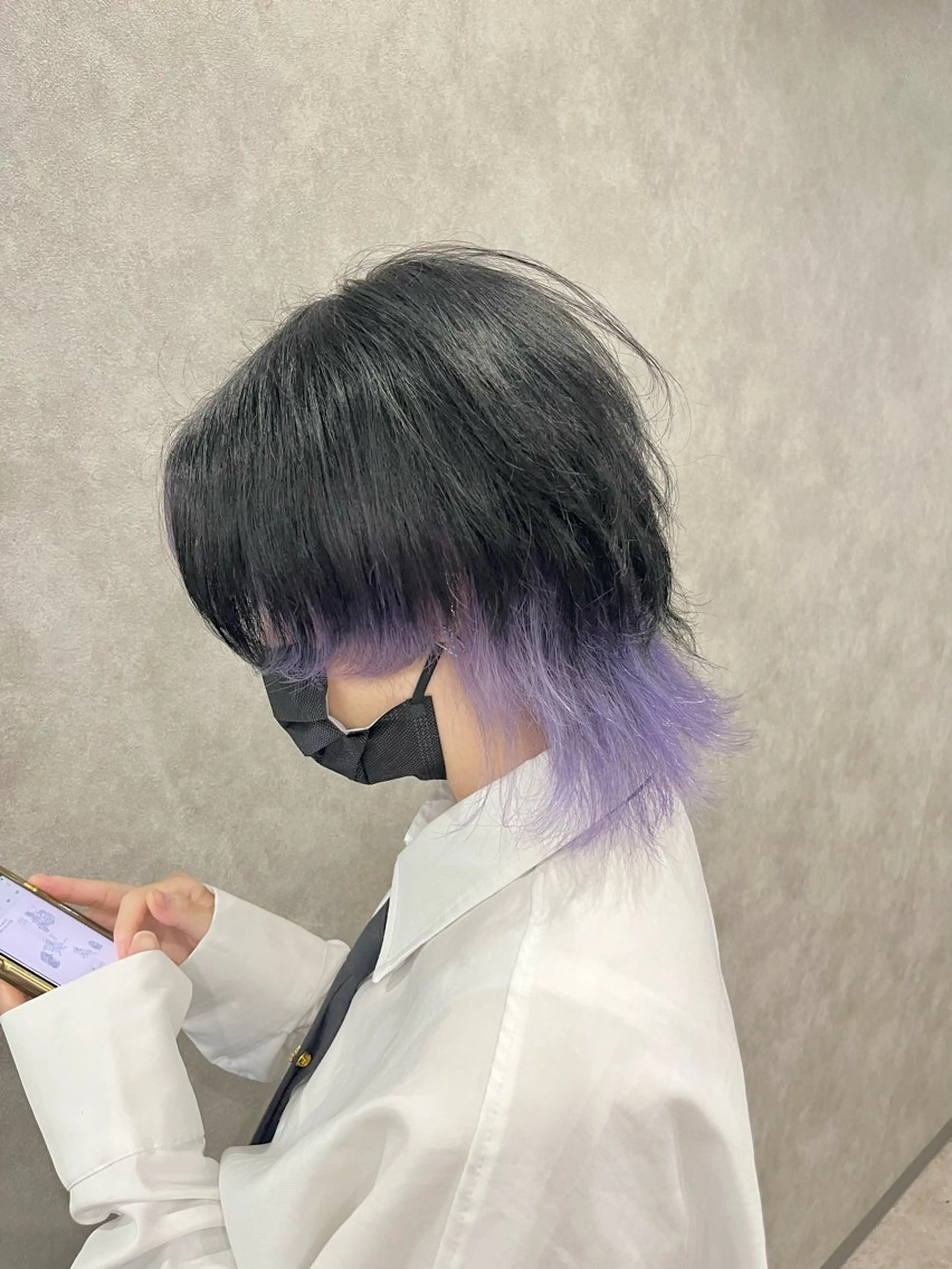 ミディアム カラー ラベンダーカラー ヘアカラー FUJINO RYOのヘアスタイル
