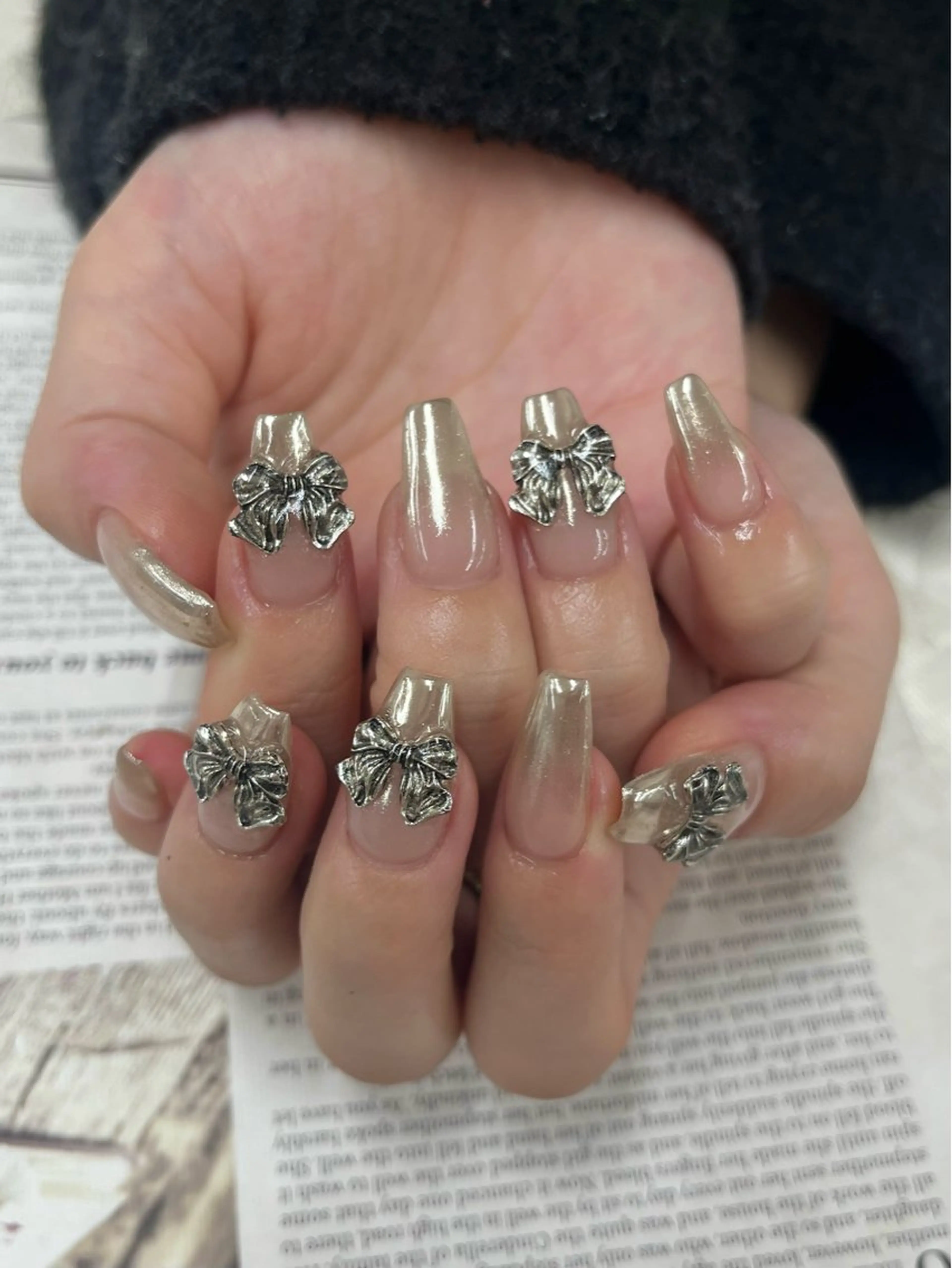 ネイル リボン Basic町田本店 Suzunaのネイルデザイン