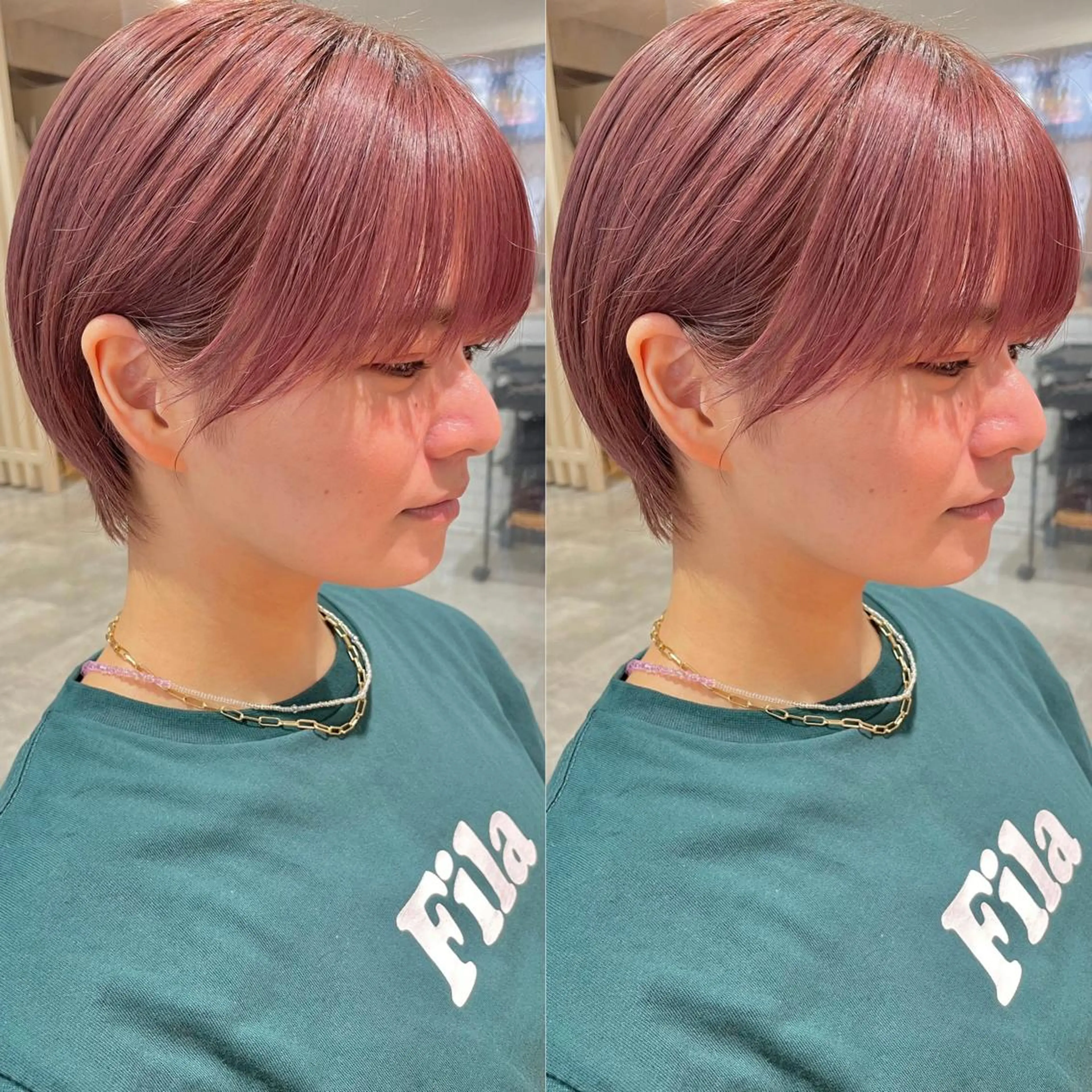 ショート カラー ヘアカラー トリートメント 髪質改善will hairdesignのヘアスタイル