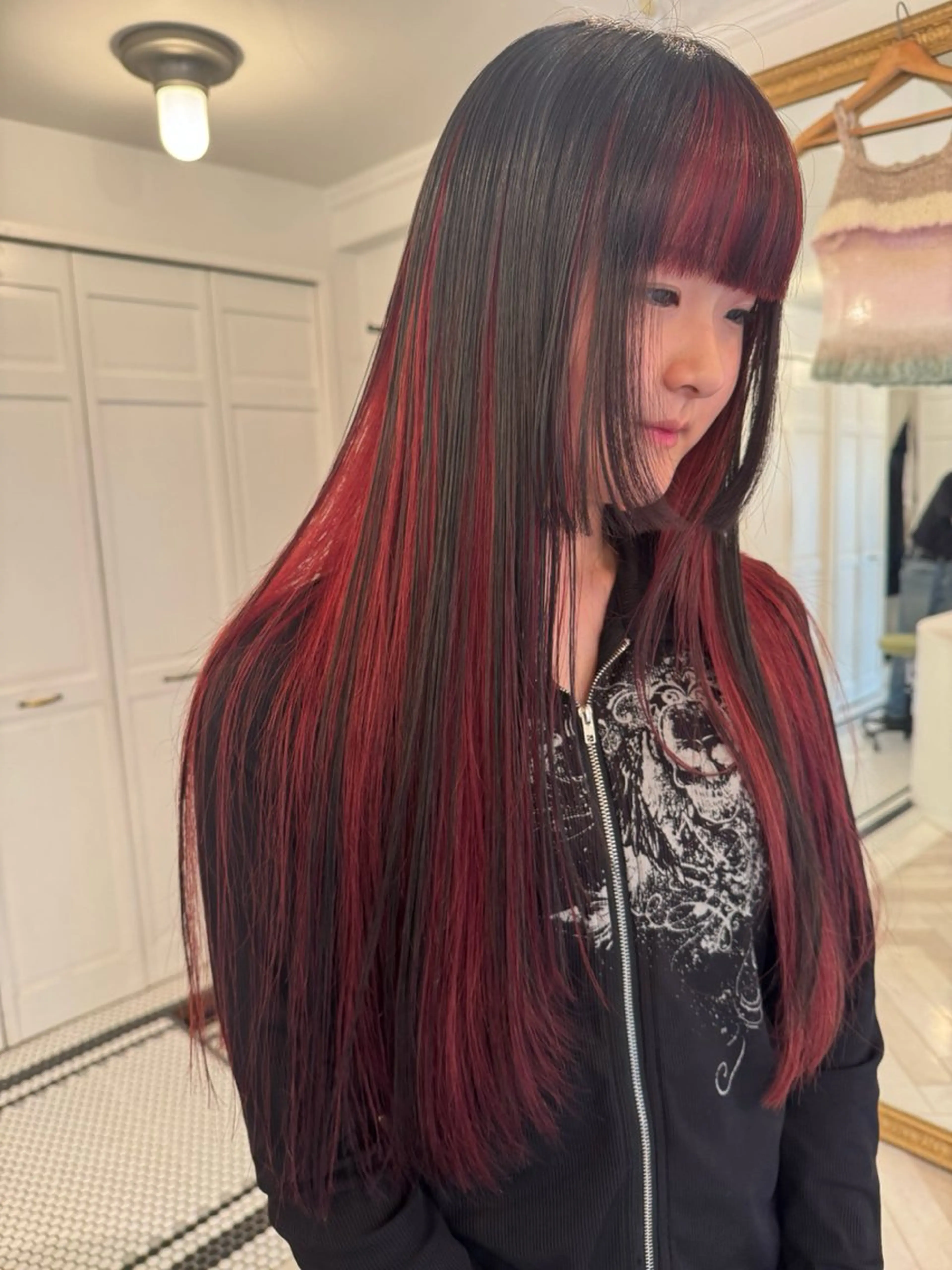 カラー ヘアカラー ブリーチカラー🎀 韓国風/寺門美優のヘアスタイル