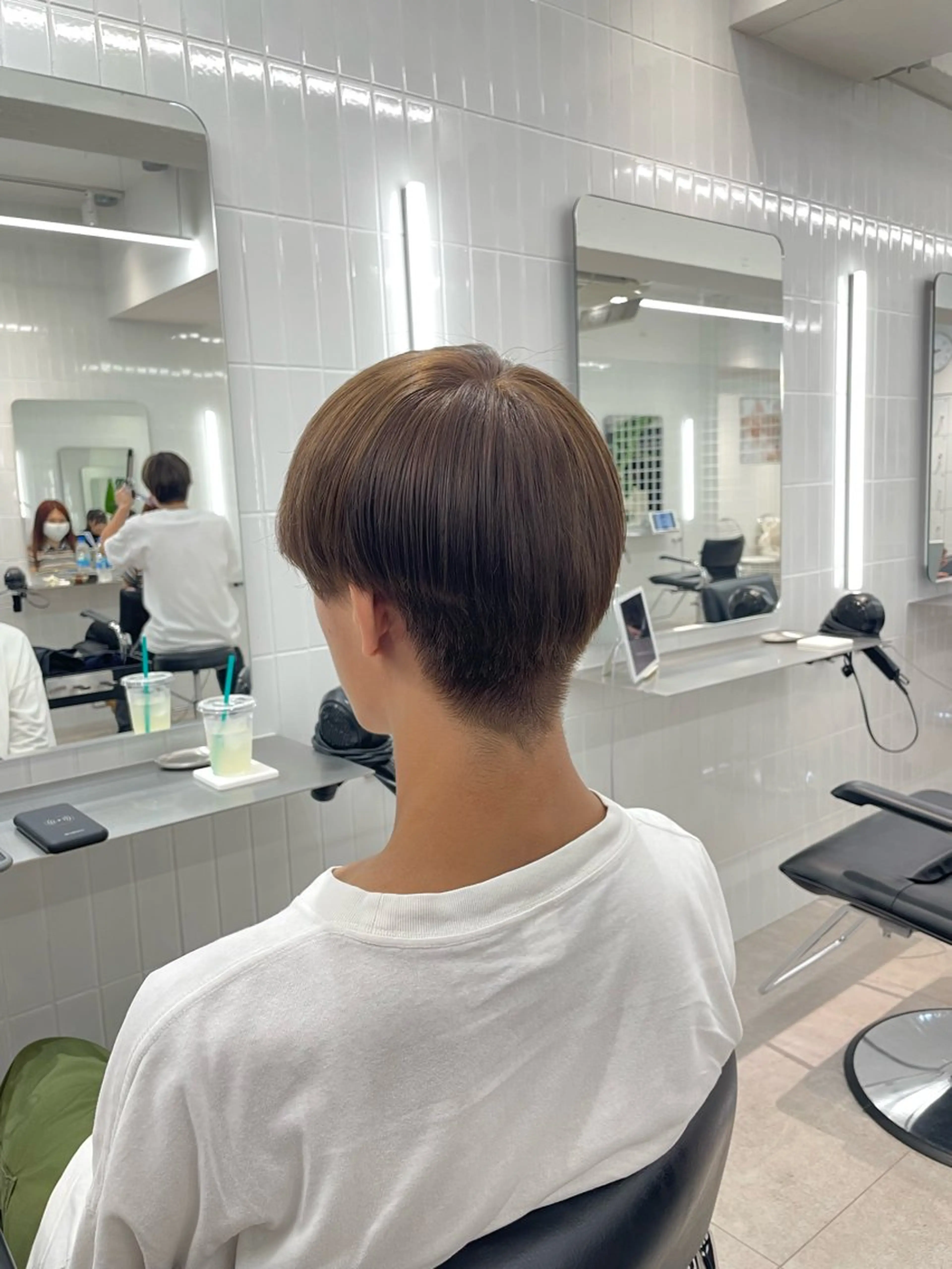 ショート カラー ヘアアレンジ メンズ ショート/ボブ/似 合わせ/顔周りカットのヘアスタイル