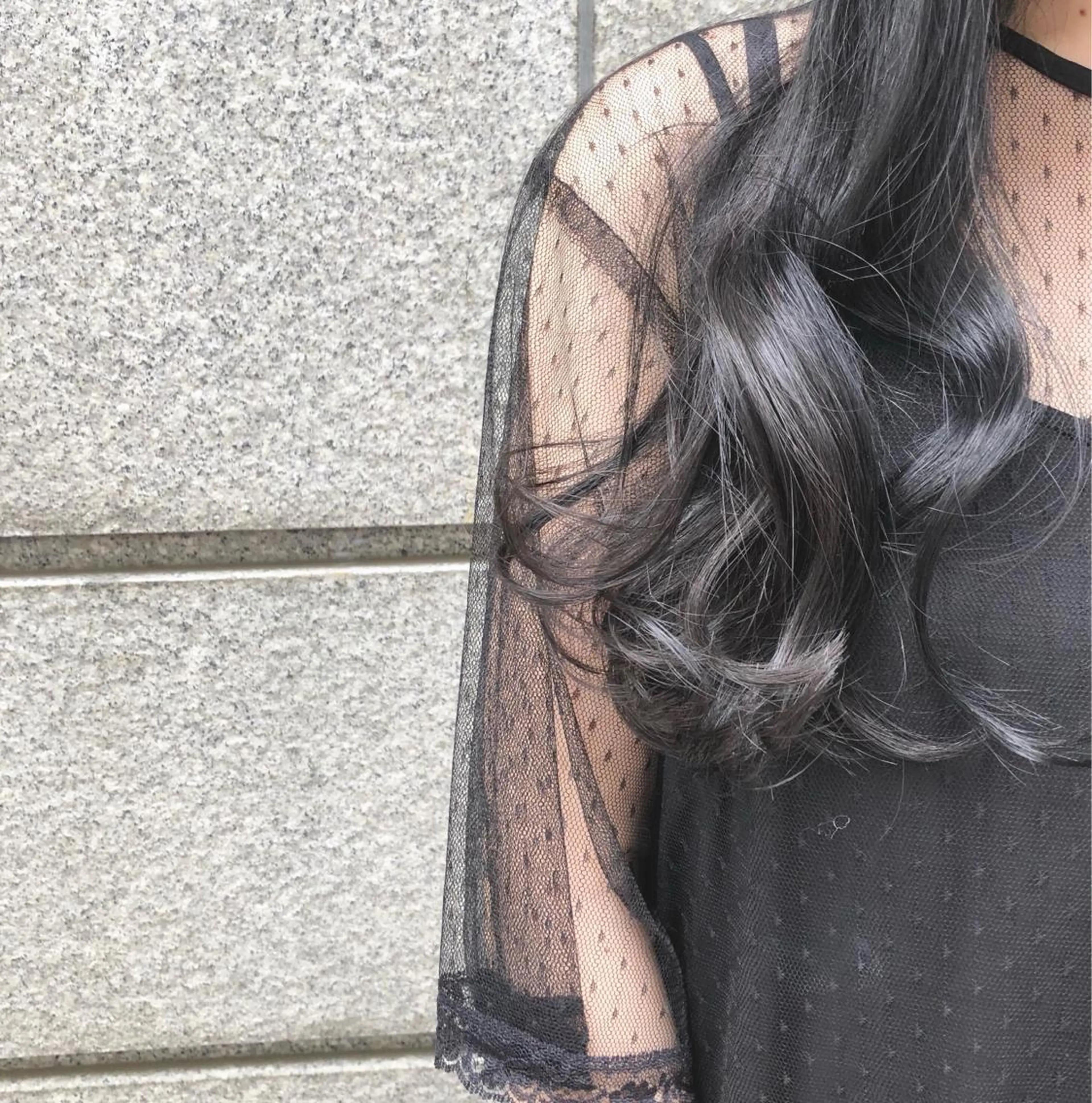 ロング カラー THE DAY所属・AKI HASHIMOTOのヘアスタイル