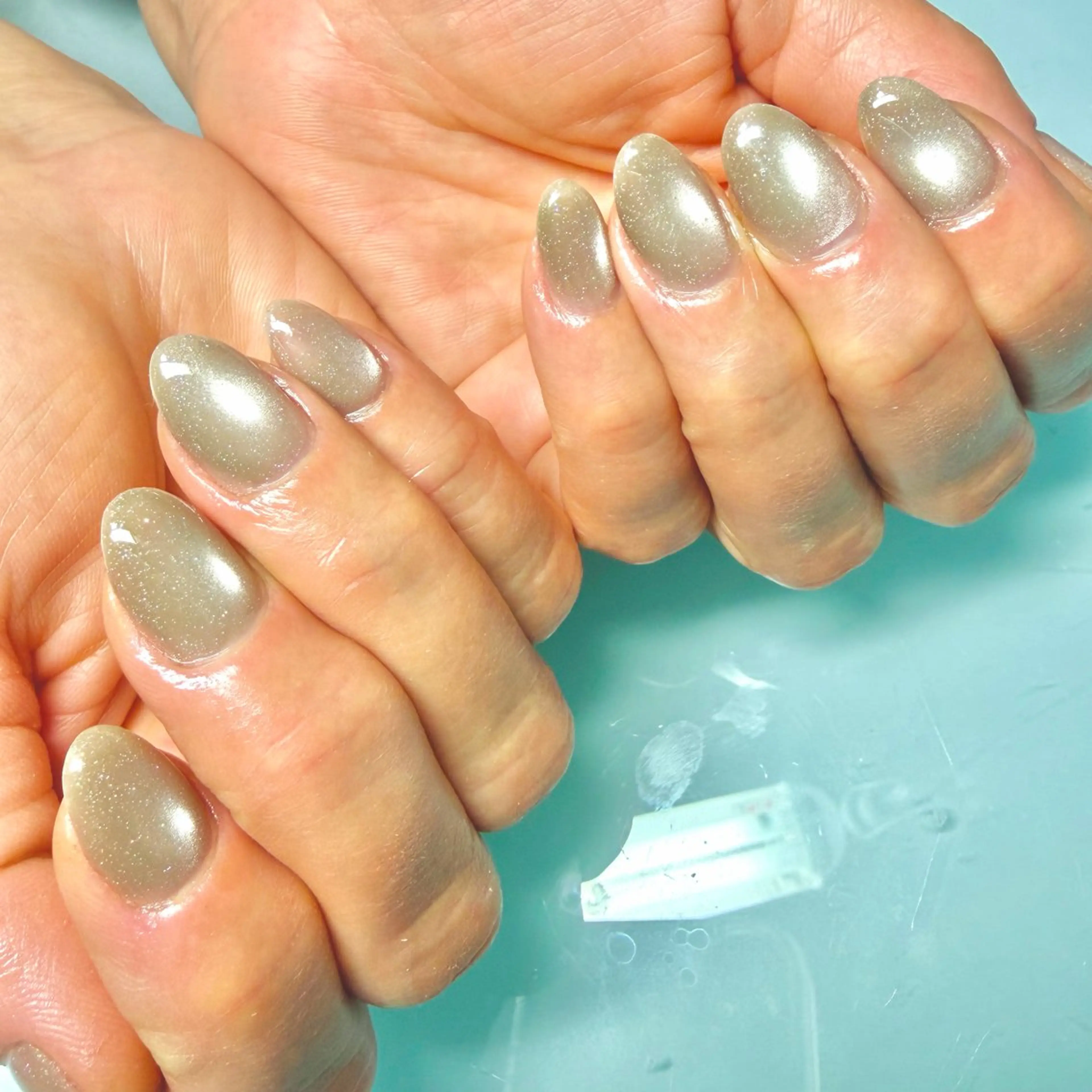 マグネットネイル🩵✨オフなしの写真