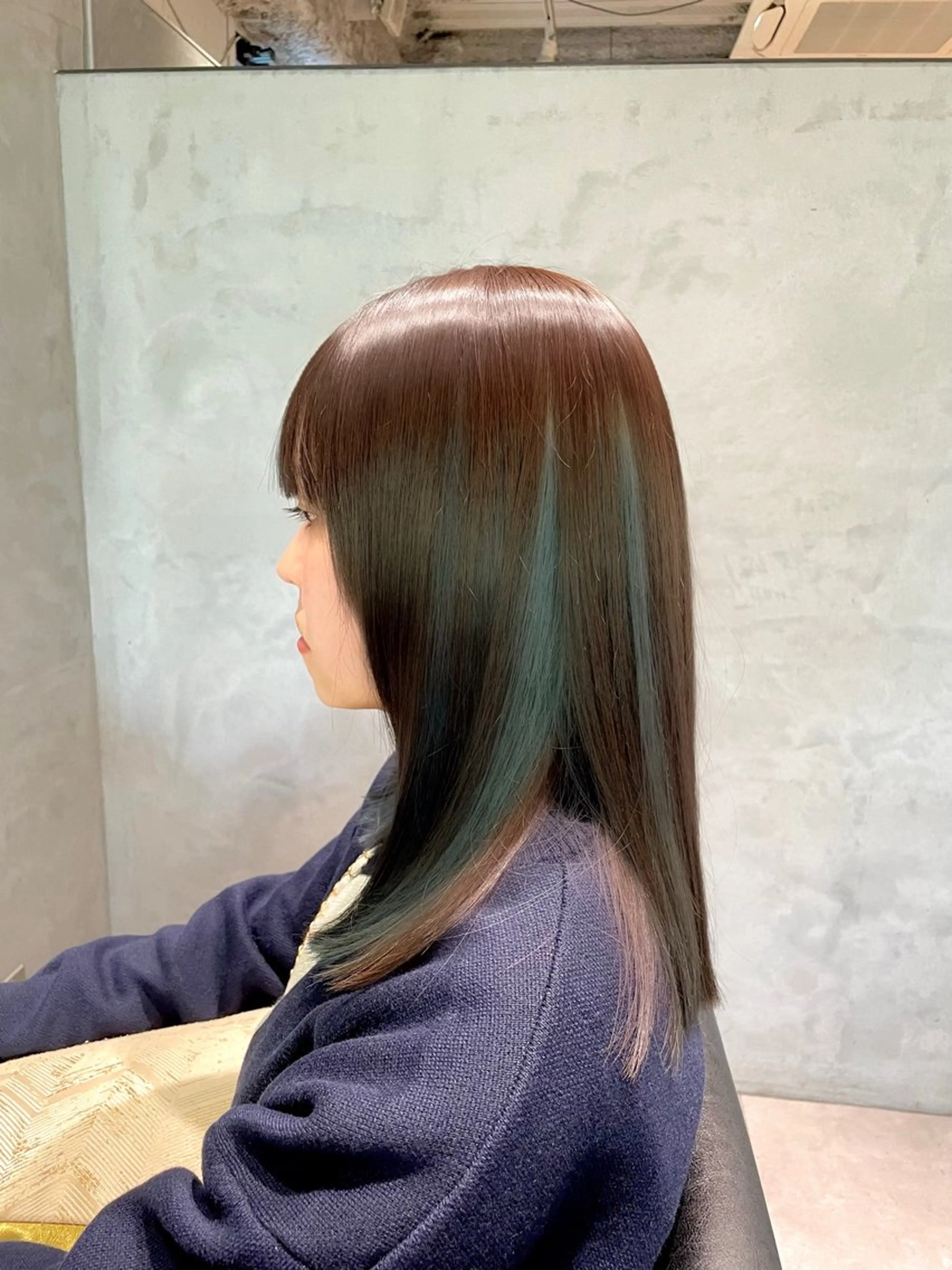 ミディアム カラー カット ヘアカラー トリートメント CHERIM ❤️‍🔥新家光葉のヘアスタイル