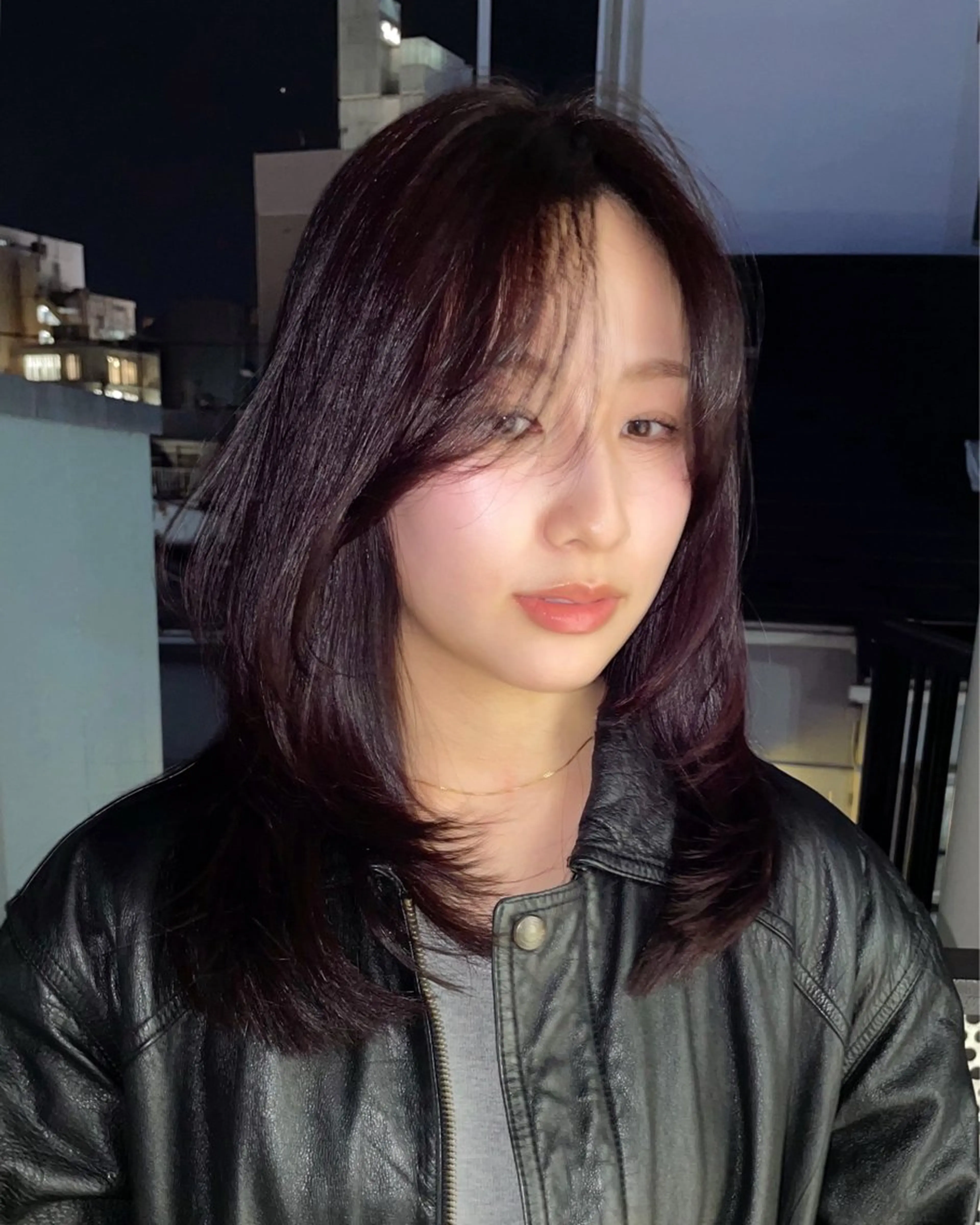 セミロング カラー ブラウンカラー レッドカラー レッドブラウン レイヤー/ブリーチ ♥️【木坂 桃歌】のヘアスタイル