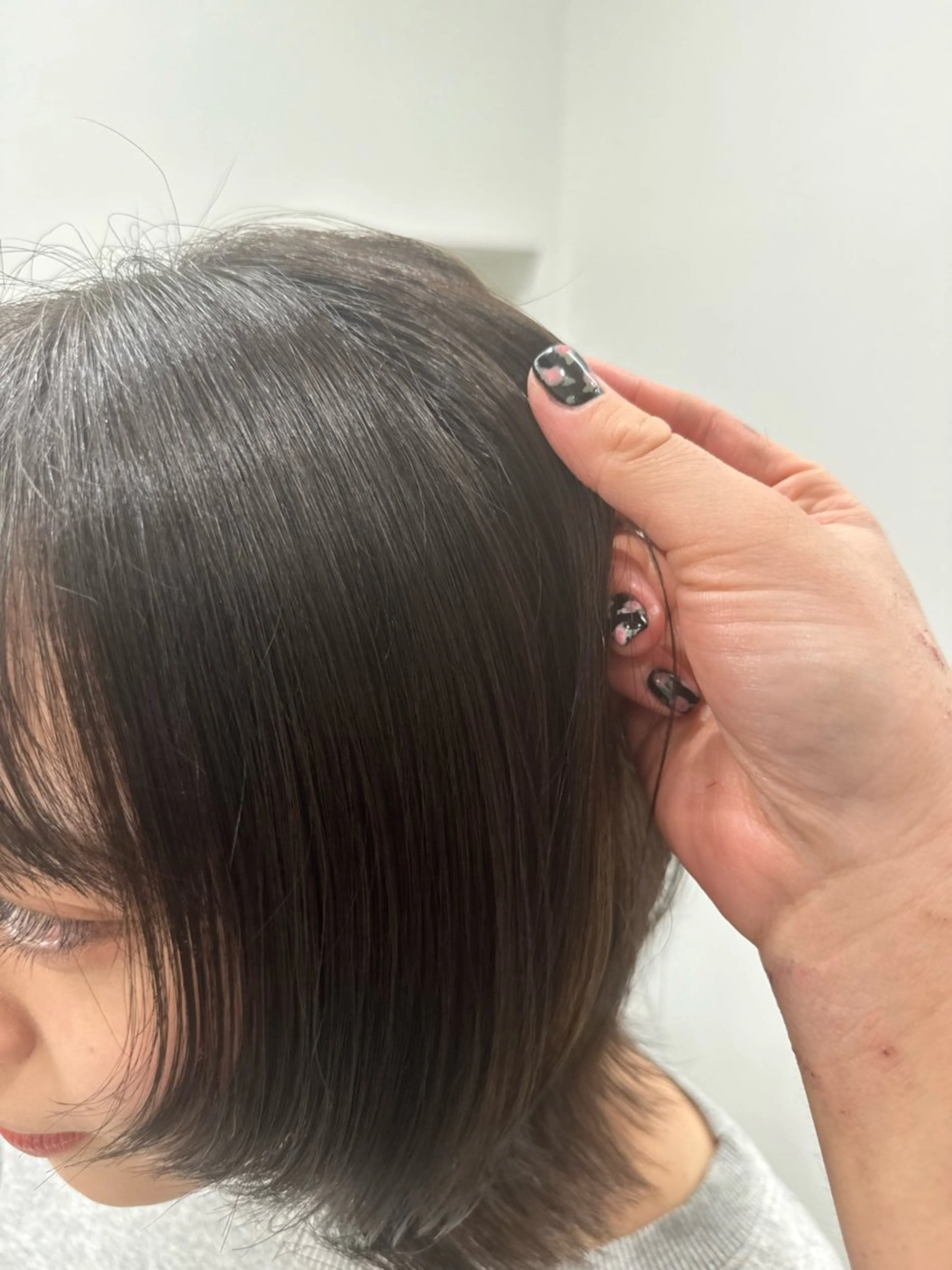 ミディアム カラー 透明感カラー BELLE by revo所属・𝘀𝗮𝗲/ 艶髪/ショートボブのヘアスタイル