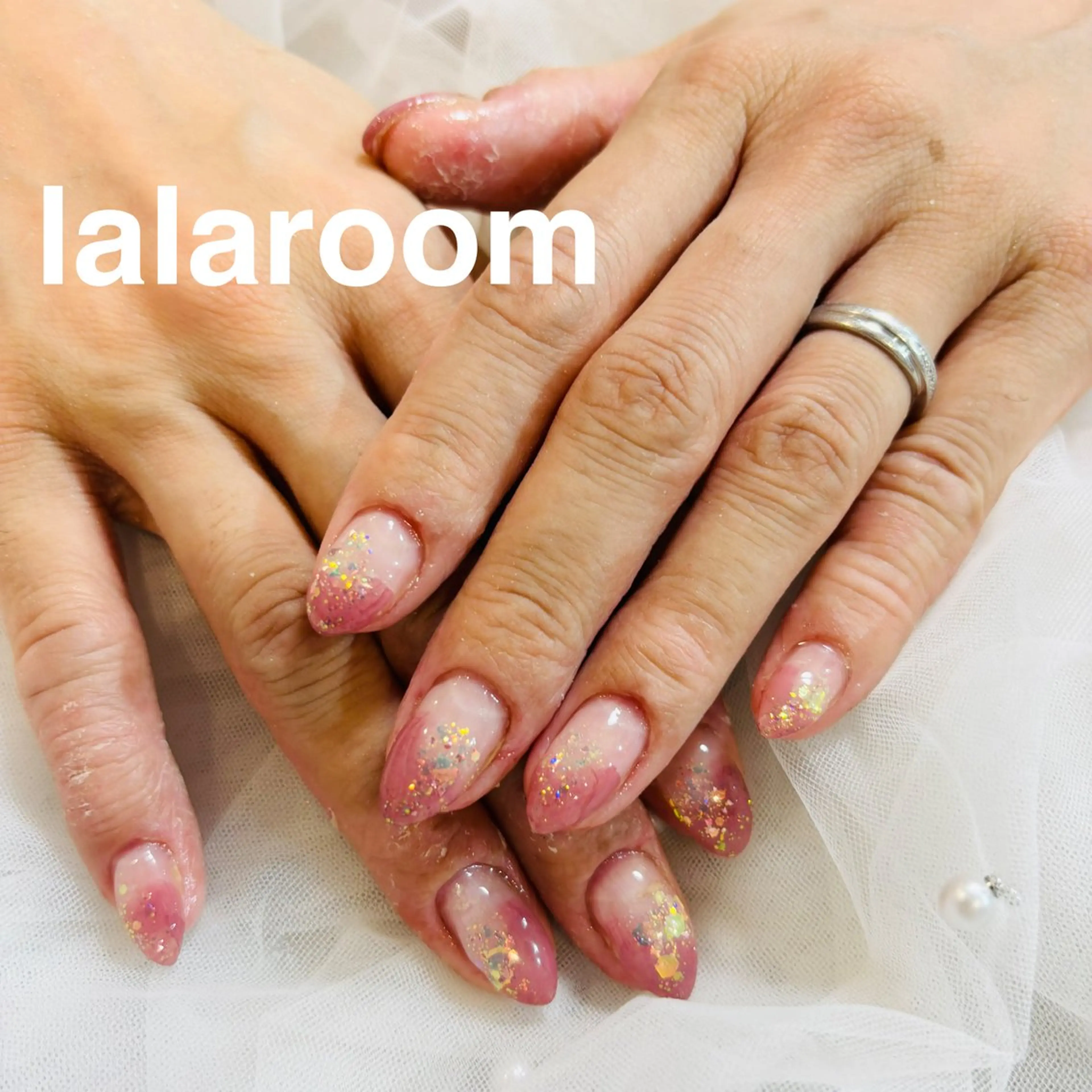 セミロング ハンドネイル lalaroom. nailsalon航空公園店所属・lala room.のネイルデザイン