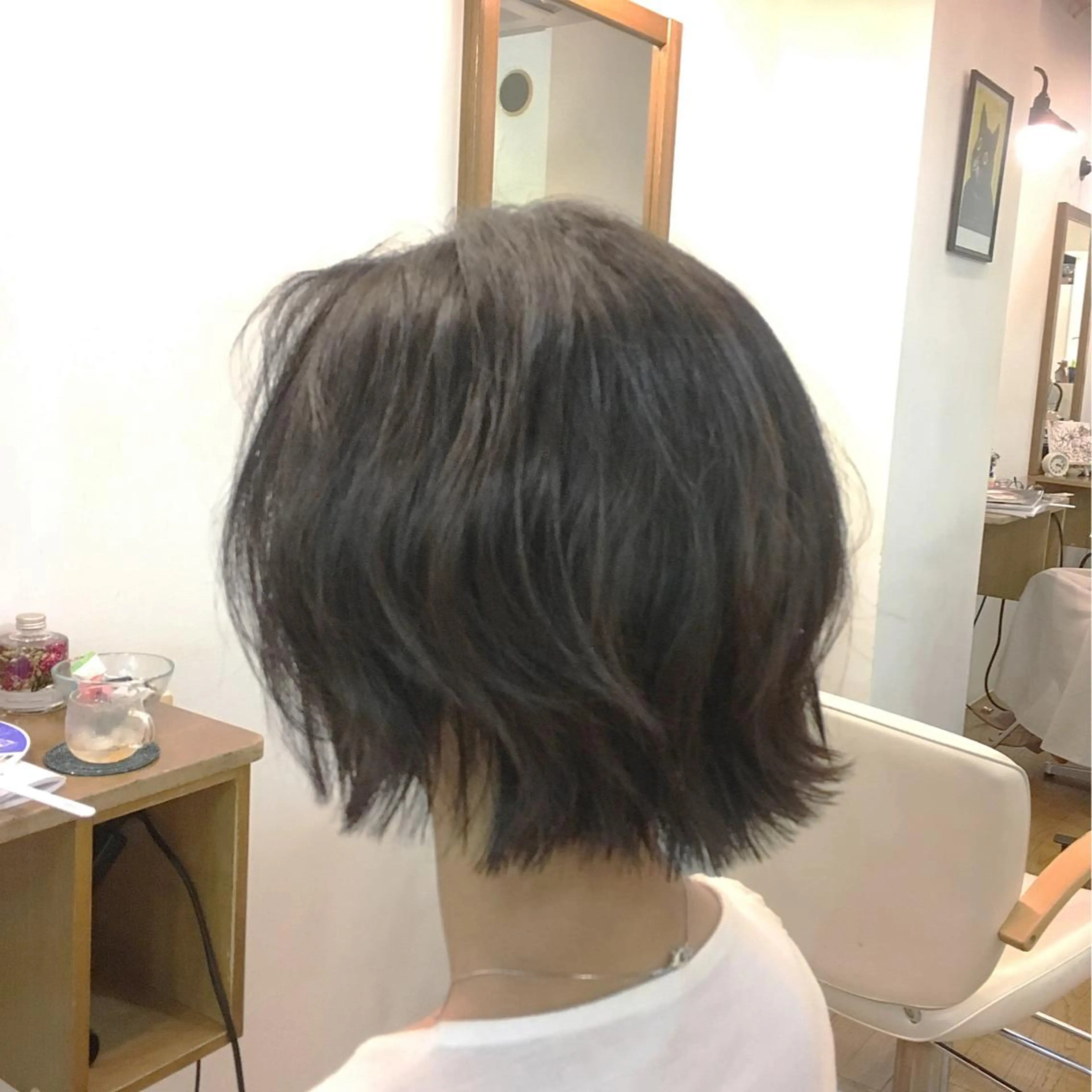 ショート ヘアアレンジ 切りっぱなしボブ ボブ Monica-札幌美髪専門美容室-所属・塩崎 春香のヘアスタイル