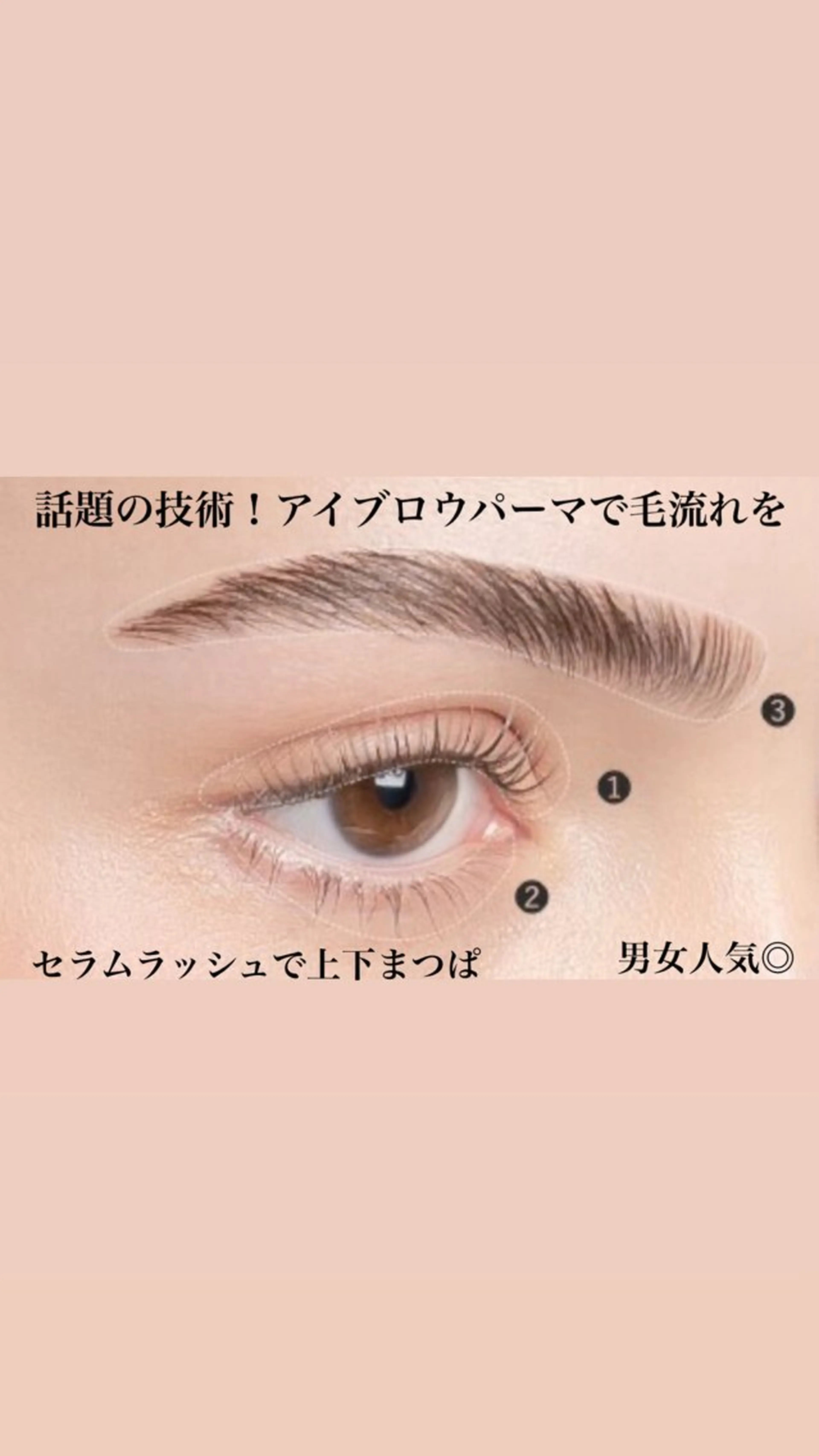 アイブロウパーマ/眉毛の毛流れを作り整えるパーマです。不必要な毛はシェービングで除去。wax追加は+3.300yenの写真