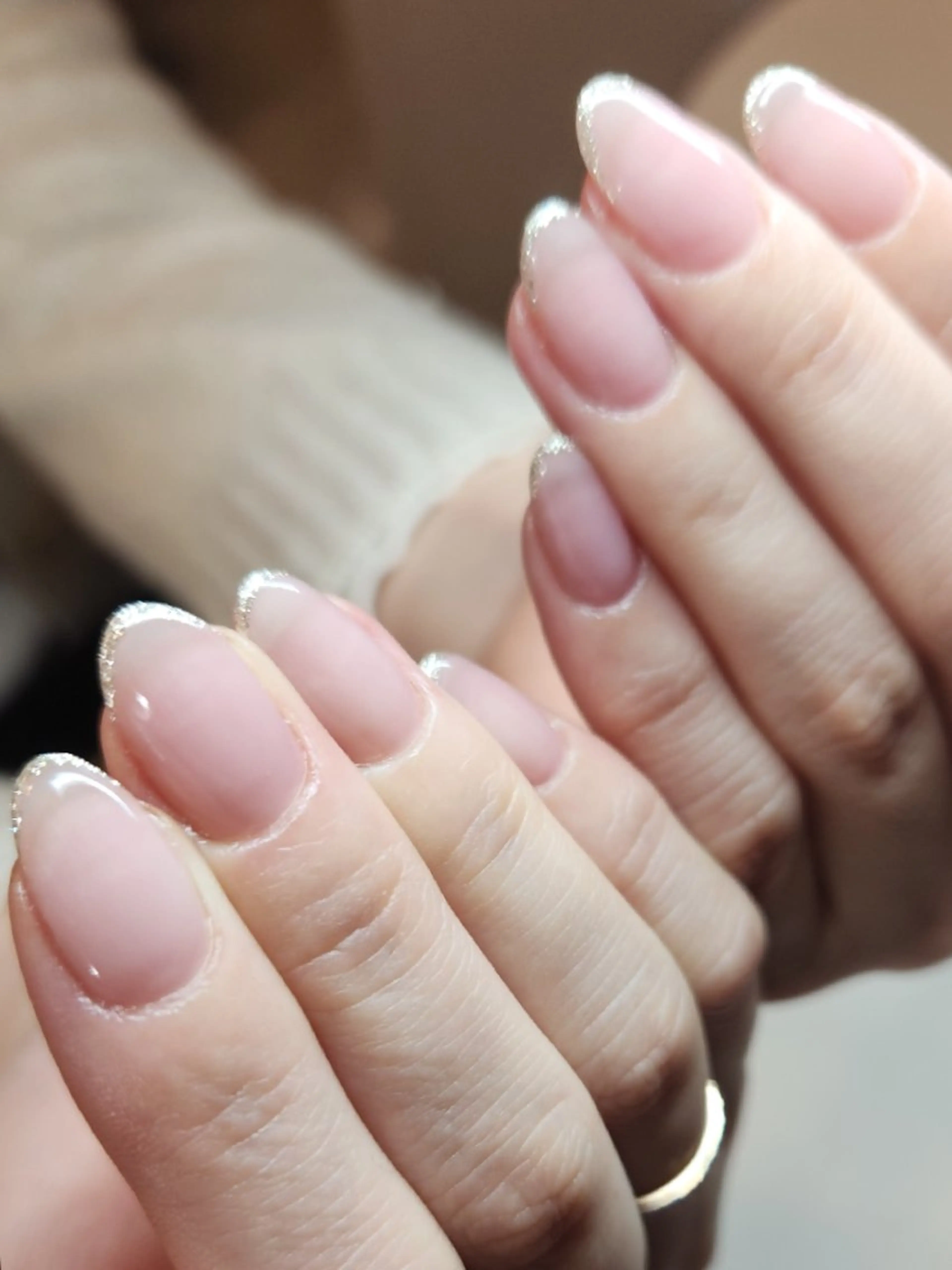 ネイル フレンチネイル ラメ(グリッター) Non.中目黒nail所属・NailSalon  N.中目黒のネイルデザイン