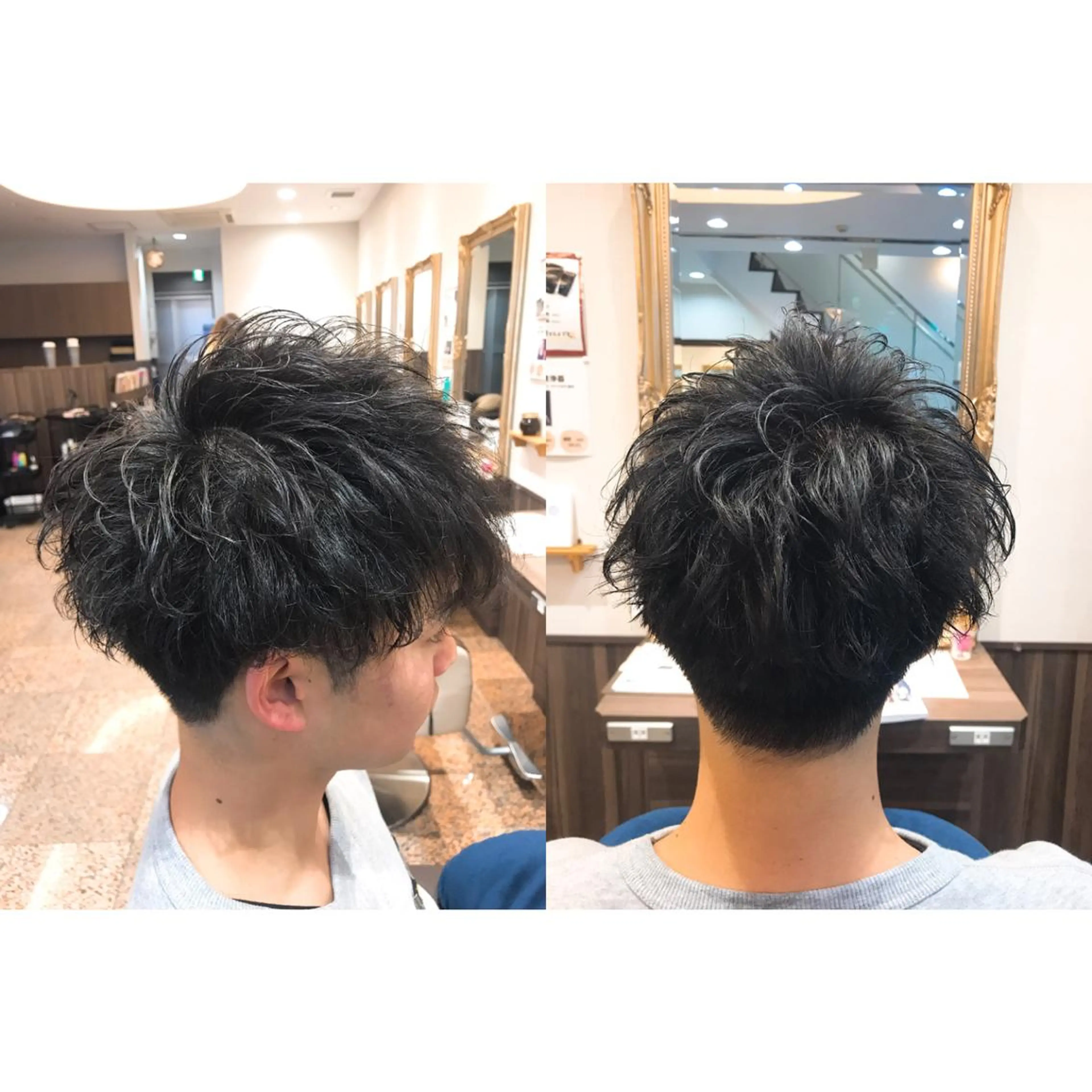 ショート パーマ メンズ カット パーマ 内野 光葉のヘアスタイル