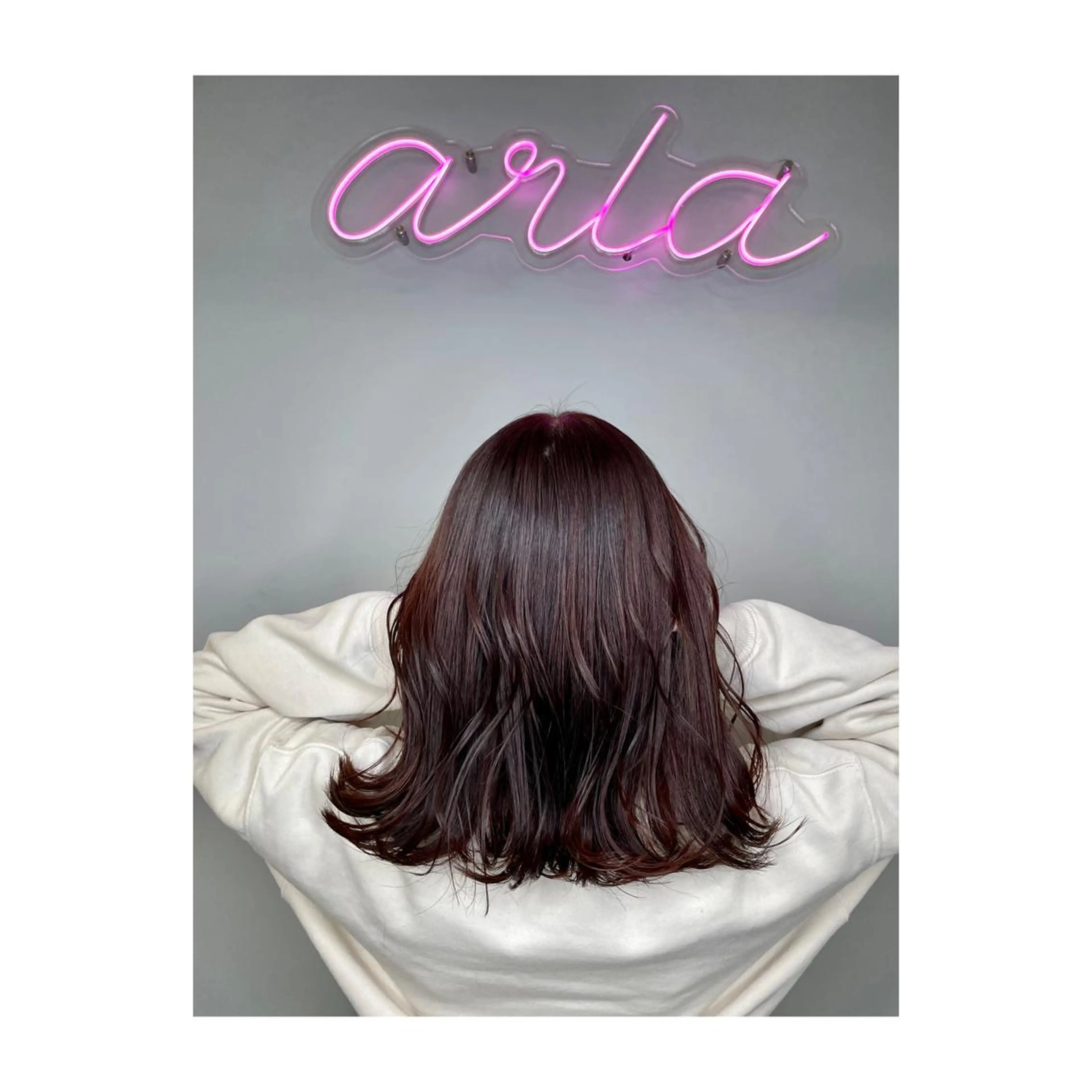 ミディアム 二ヶ月綺麗が続く デザイン/星野六三四のヘアスタイル