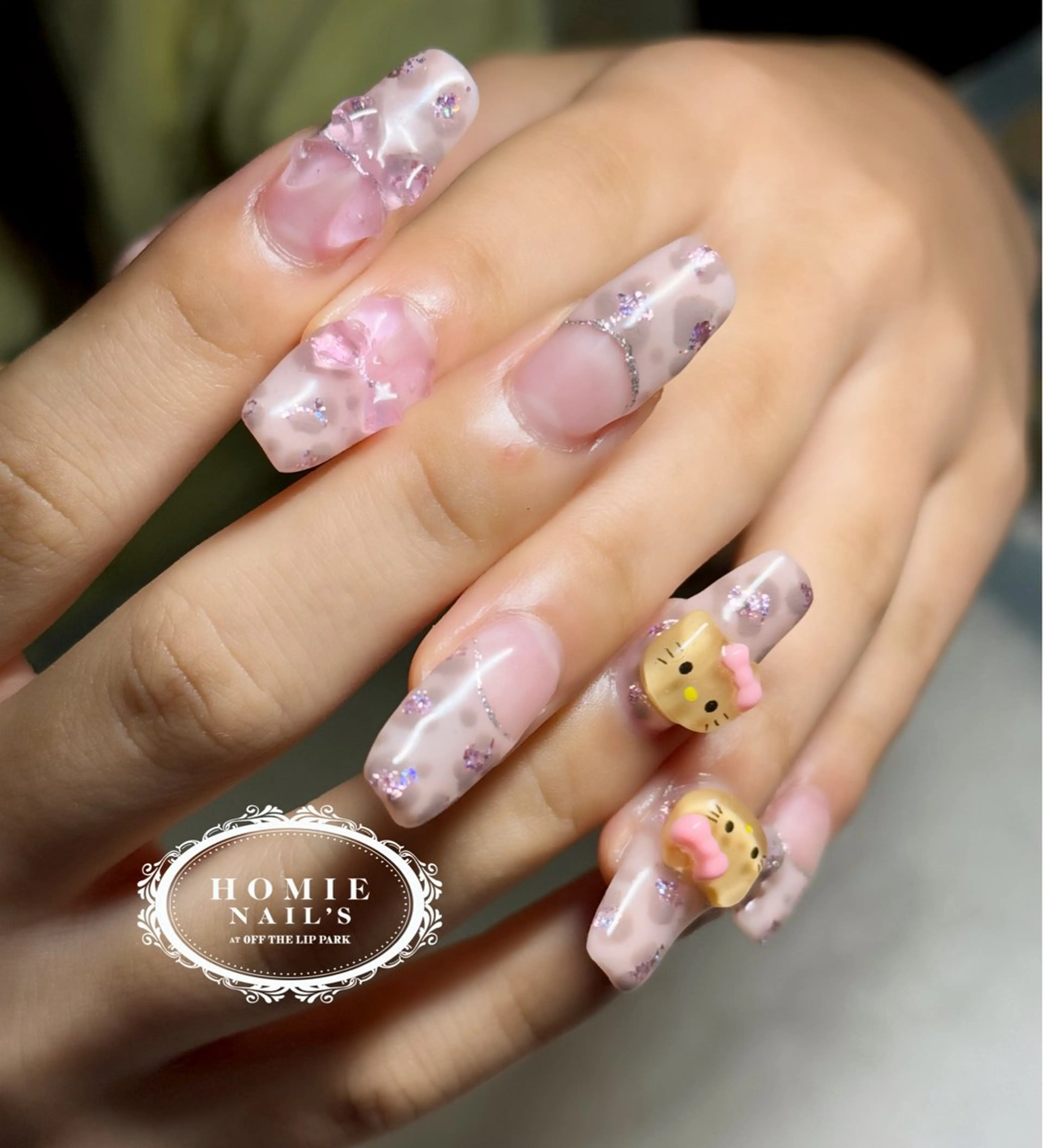 ネイル 長さ出し オフザリップパーク Asamiのネイルデザイン