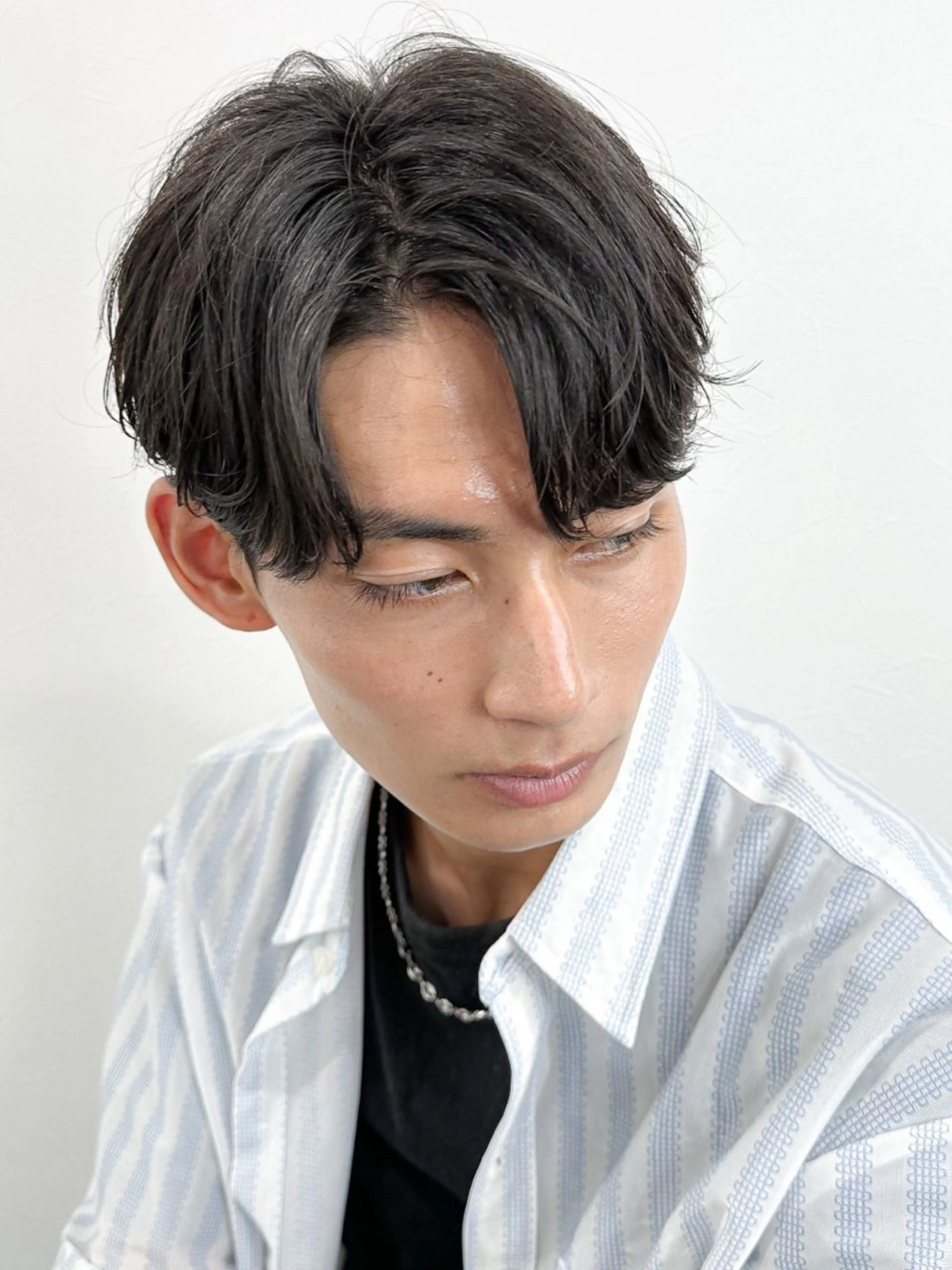 ショート パーマ メンズ パーマ/ダブルカラー ブリーチ⭐️海斗のヘアスタイル