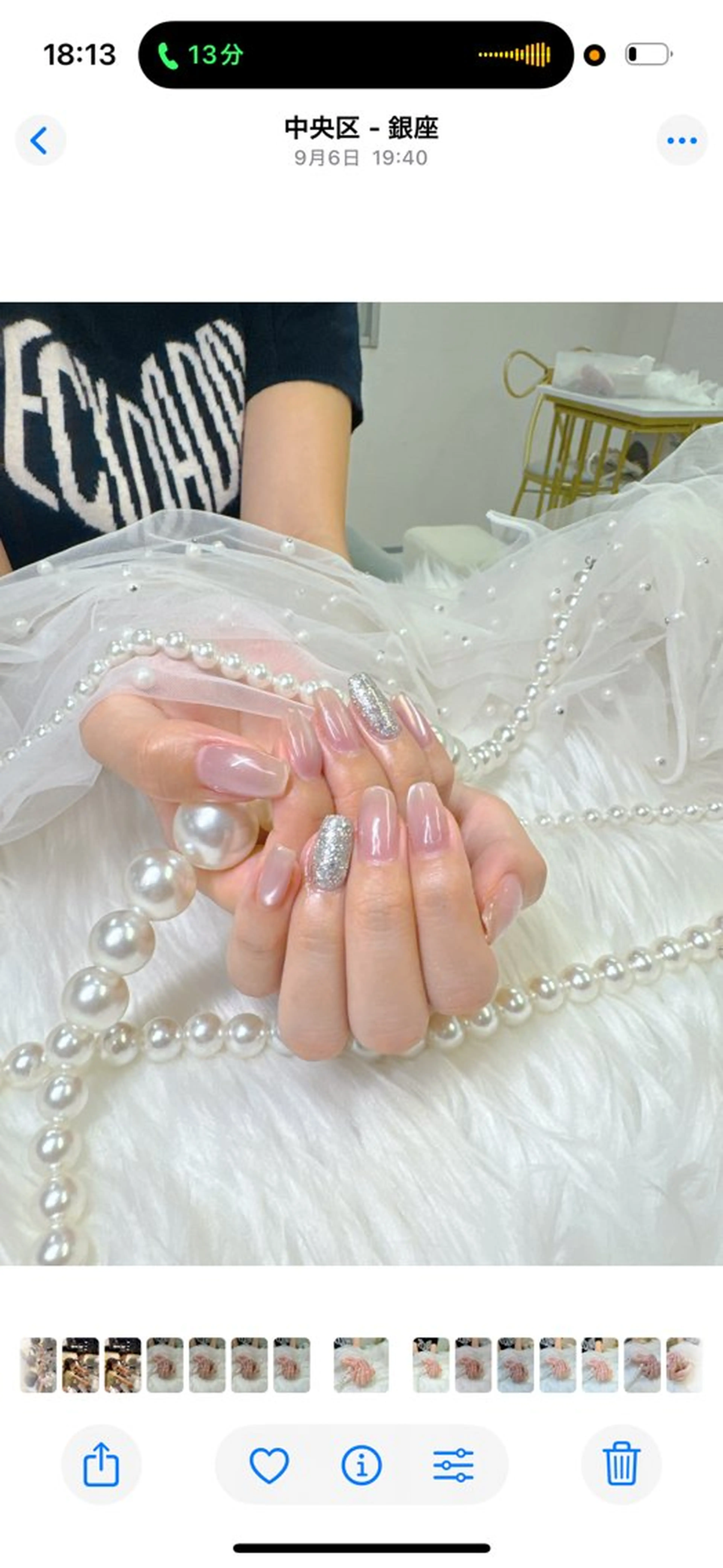 ネイル ボルドー チークネイル ドット 長さ出し ジェルネイル クイーンズネイル銀座所属・Queeens nailのネイルデザイン