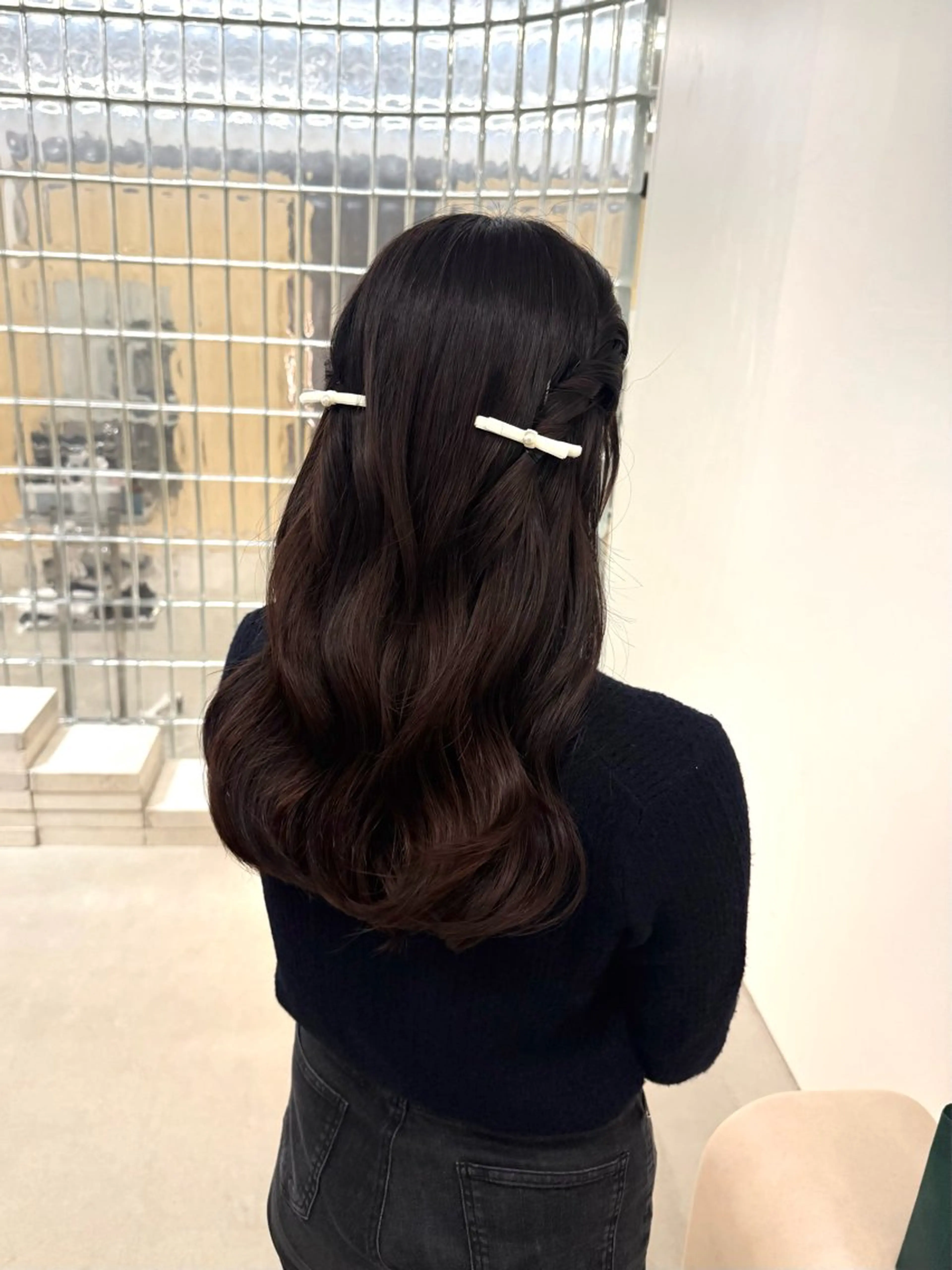 セミロング ヘアアレンジ ヘアセット wabi【ワビ】所属・manami/ヘア セット/ハイトーンのヘアスタイル