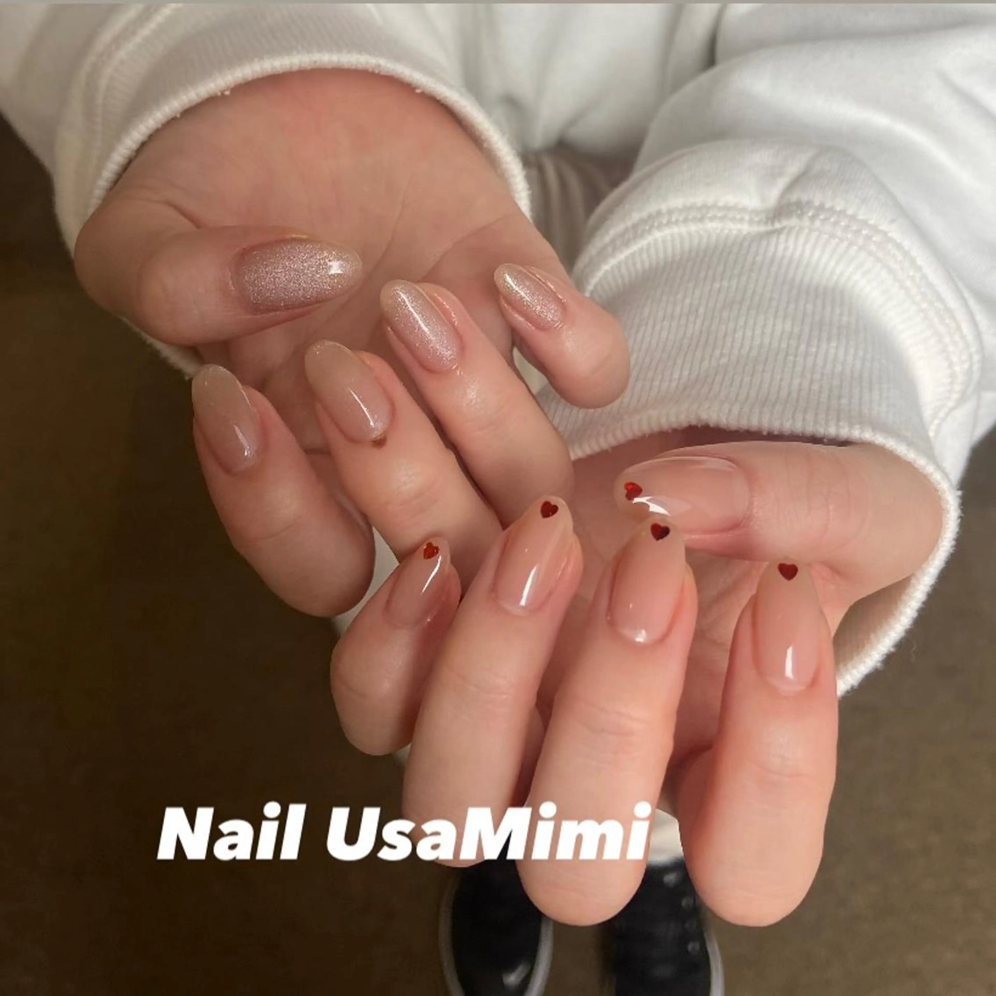 ネイル フットネイル ジェルネイル マグネットネイル 持ち込み ニュアンスネイル 本町ネイルNail UsaMimiのネイルデザイン