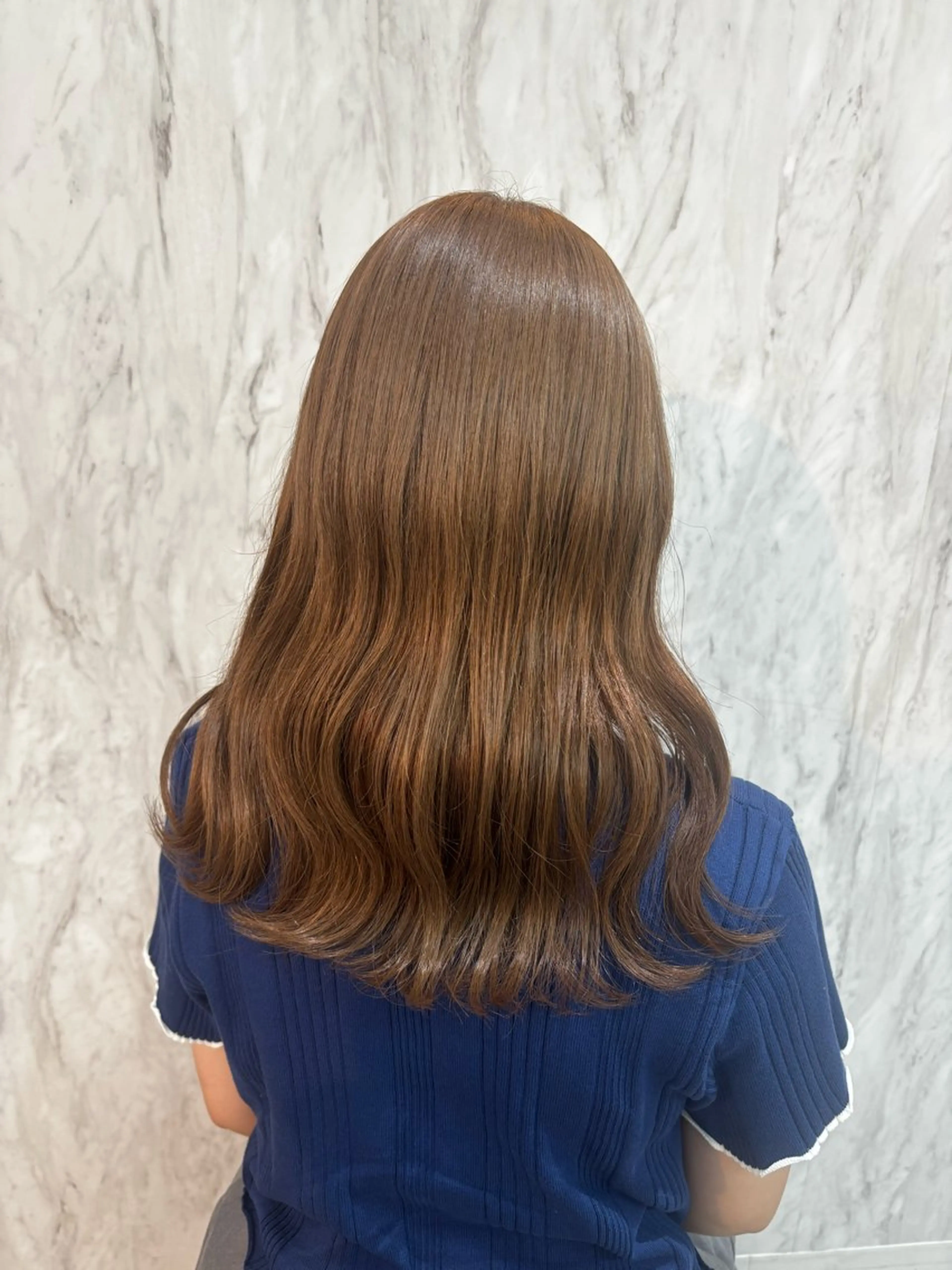 セミロング カラー パーマ ヘアアレンジ メンズ キッズ ヘアカラー トリートメント 🤍韓国風/艶髪🤍 鳥越美羽のヘアスタイル