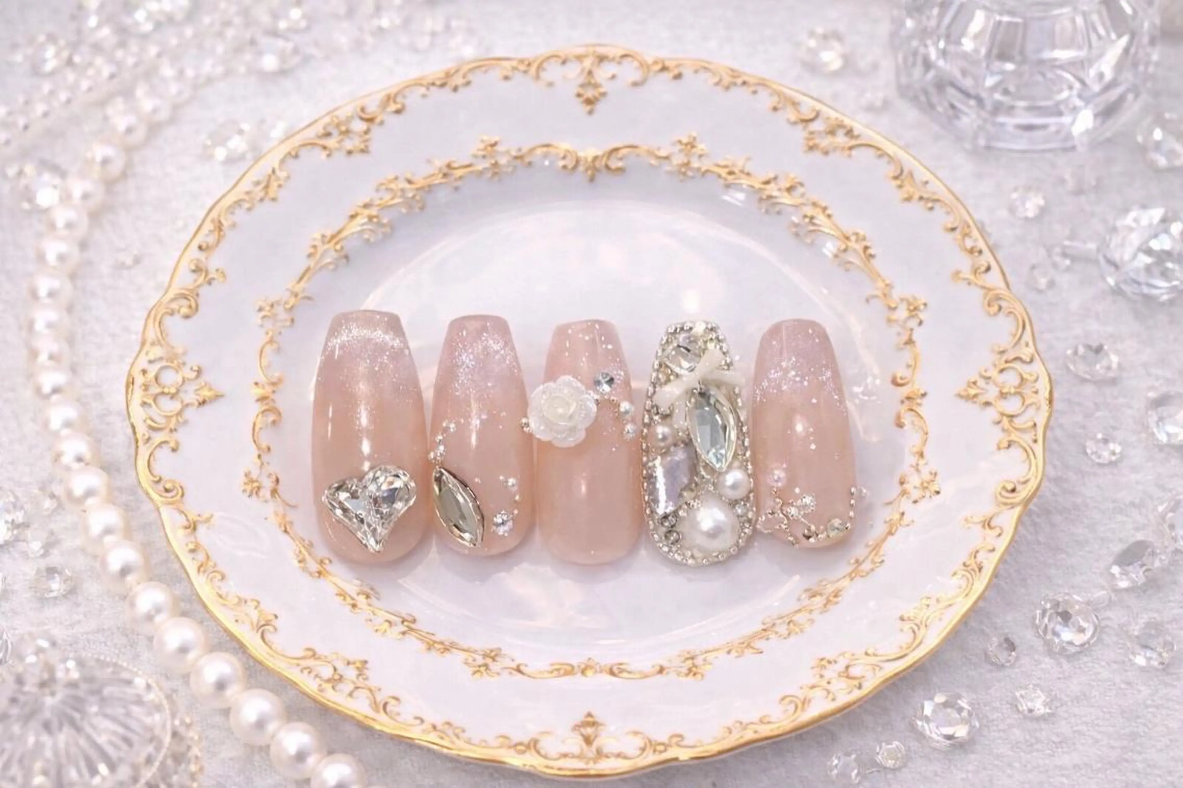 ネイル ロングネイル ワンホンネイル REBEST南森町 nail🪽のネイルデザイン