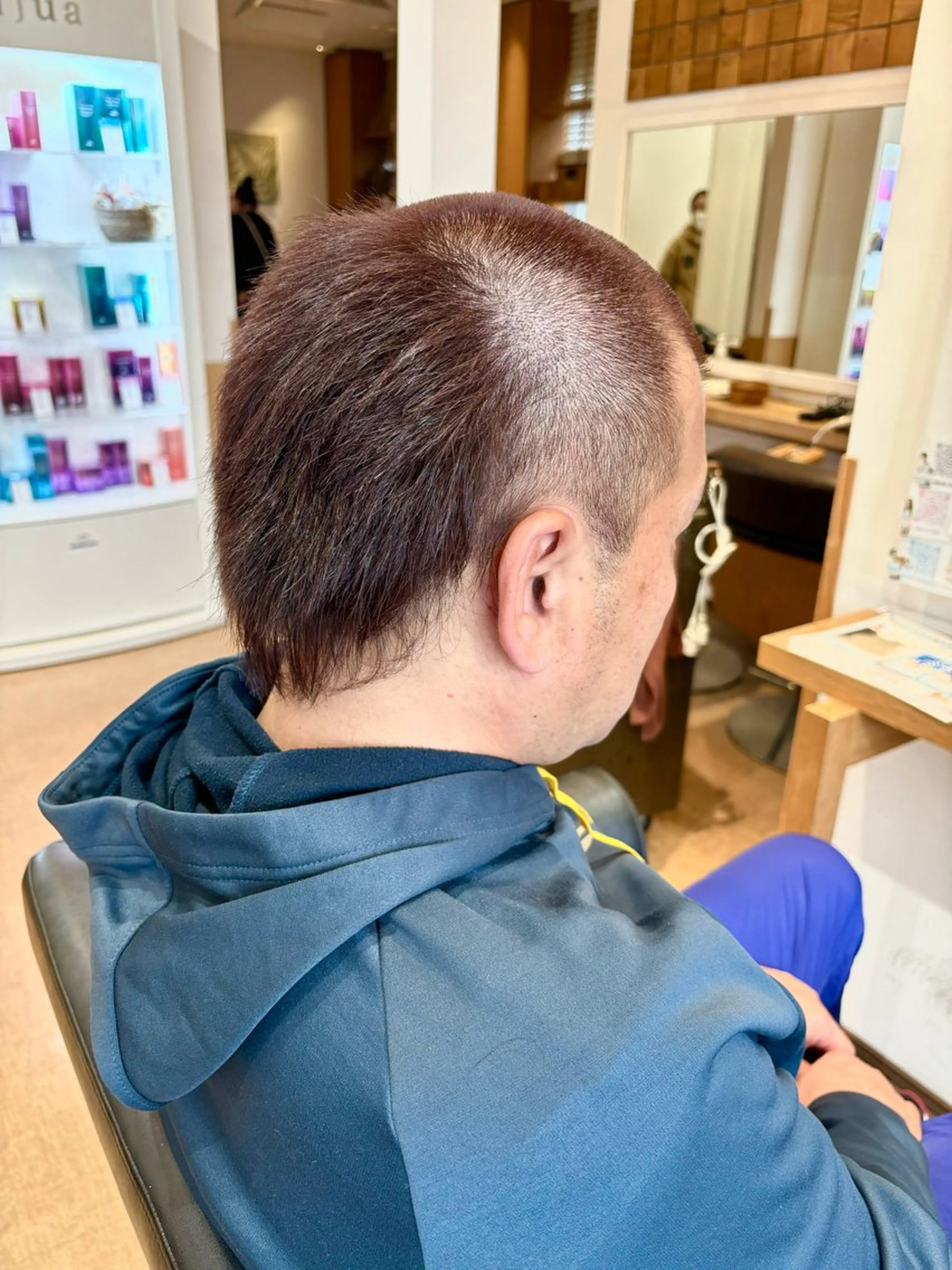 ショート カラー メンズ イヤリングカラー イルミナカラー ボブ ショートヘア 縮毛矯正 カット ヘアカラー 秋山知穂🌸縮毛矯正 ショートお任せ🌸のヘアスタイル