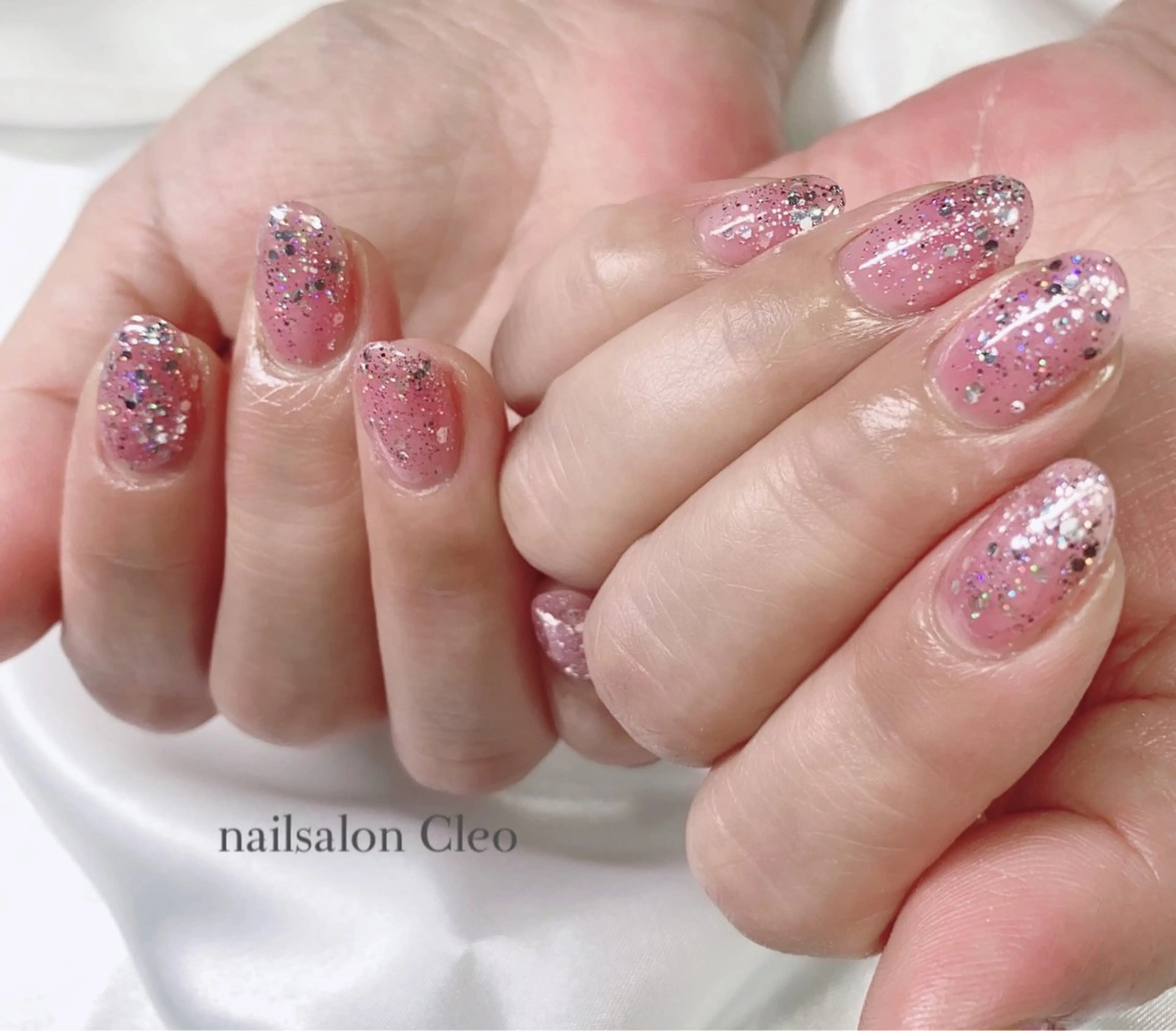 ネイル ラメ(グリッター) ワンカラーネイル Cleo クレオのネイルデザイン