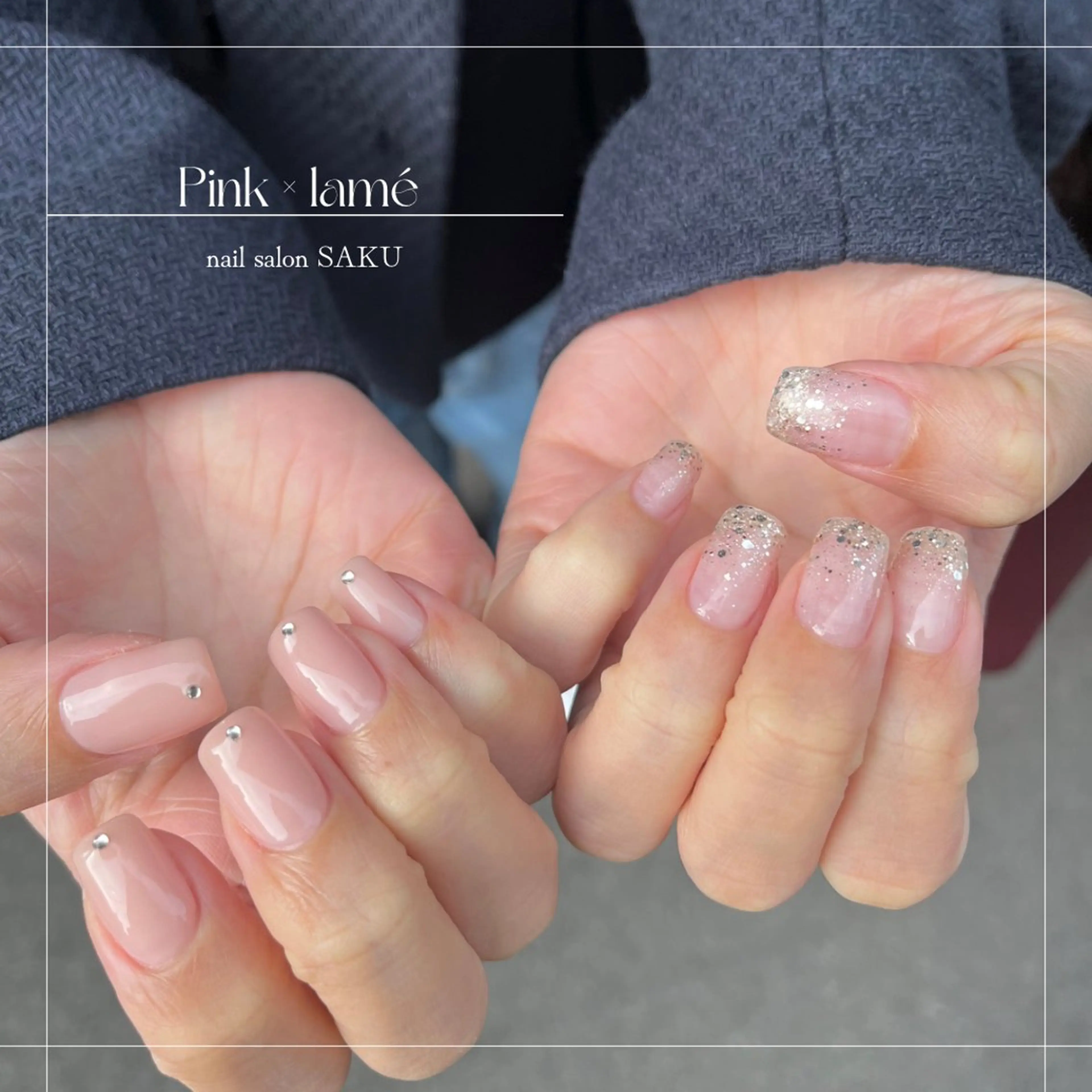 ネイル ニュアンスネイル シンプルネイル ハンドネイル SAKU  nail[サクネイル]所属・SAKU nail 作島茜のネイルデザイン