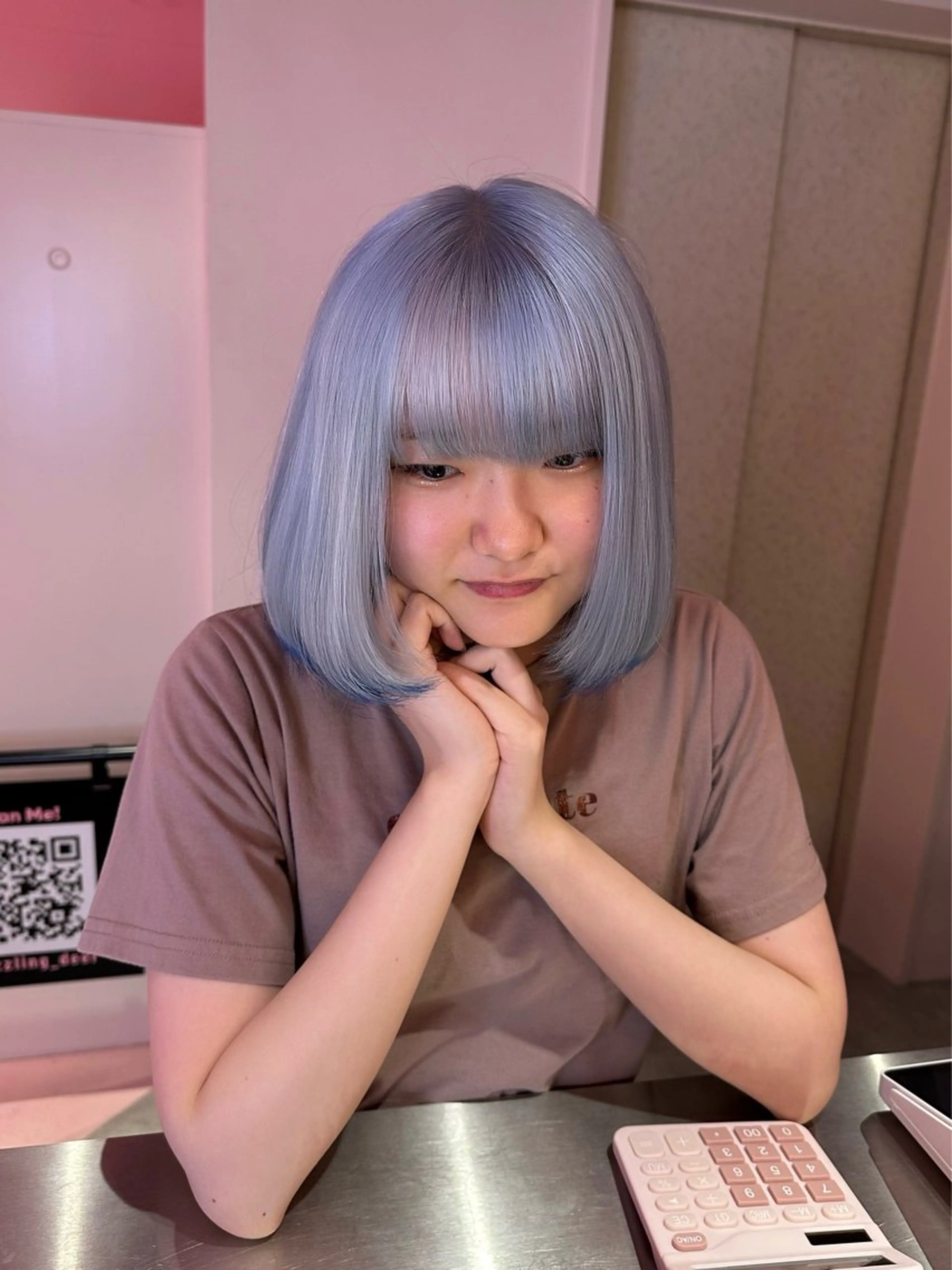 ショート カラー ブルーカラー ブリーチカラー 特化/MAHIROのヘアスタイル