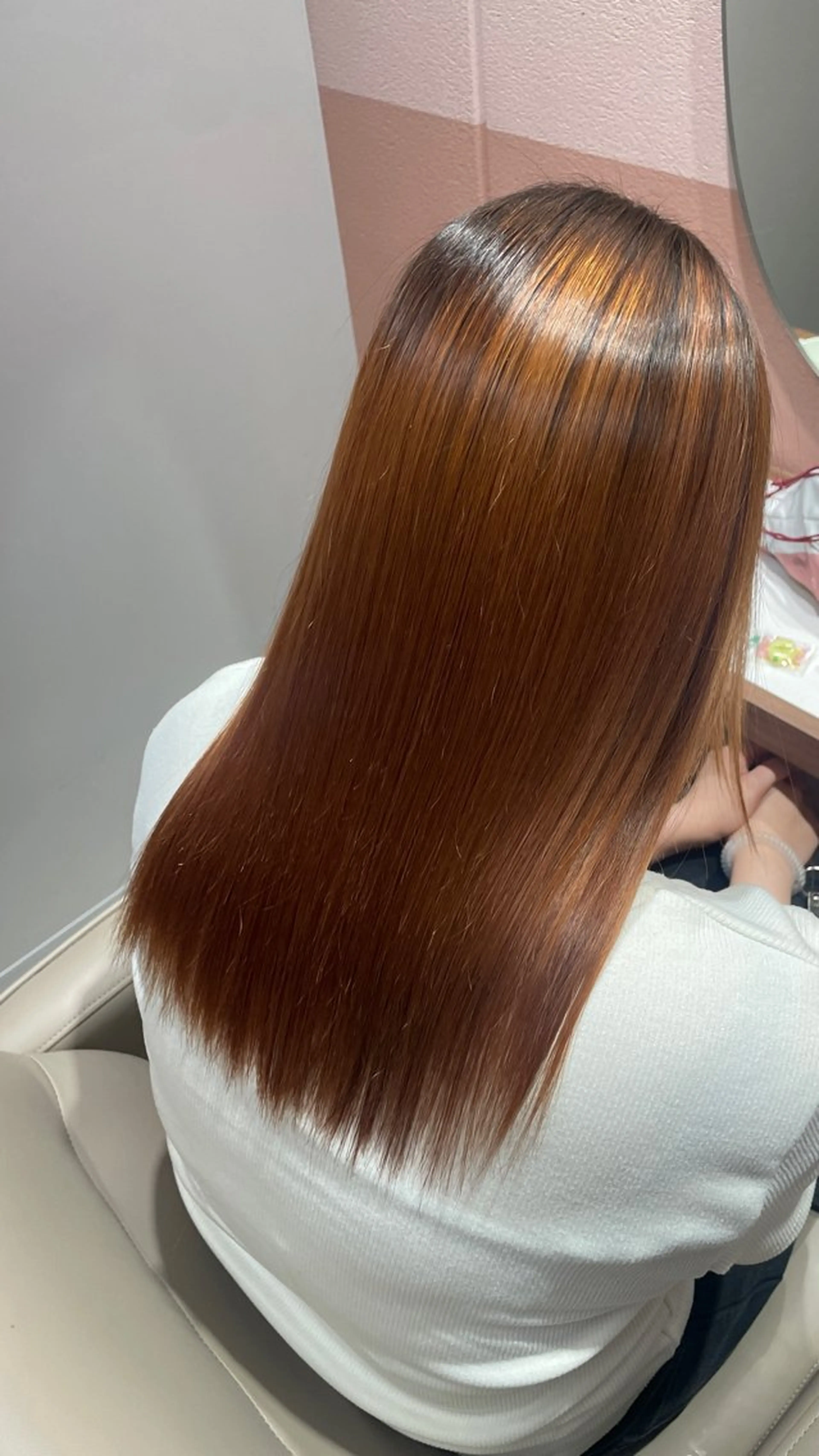 ロング 縮毛矯正 縮毛矯正 ブリーチ/縮毛矯正/ 韓国/💗ホノカ💗のヘアスタイル