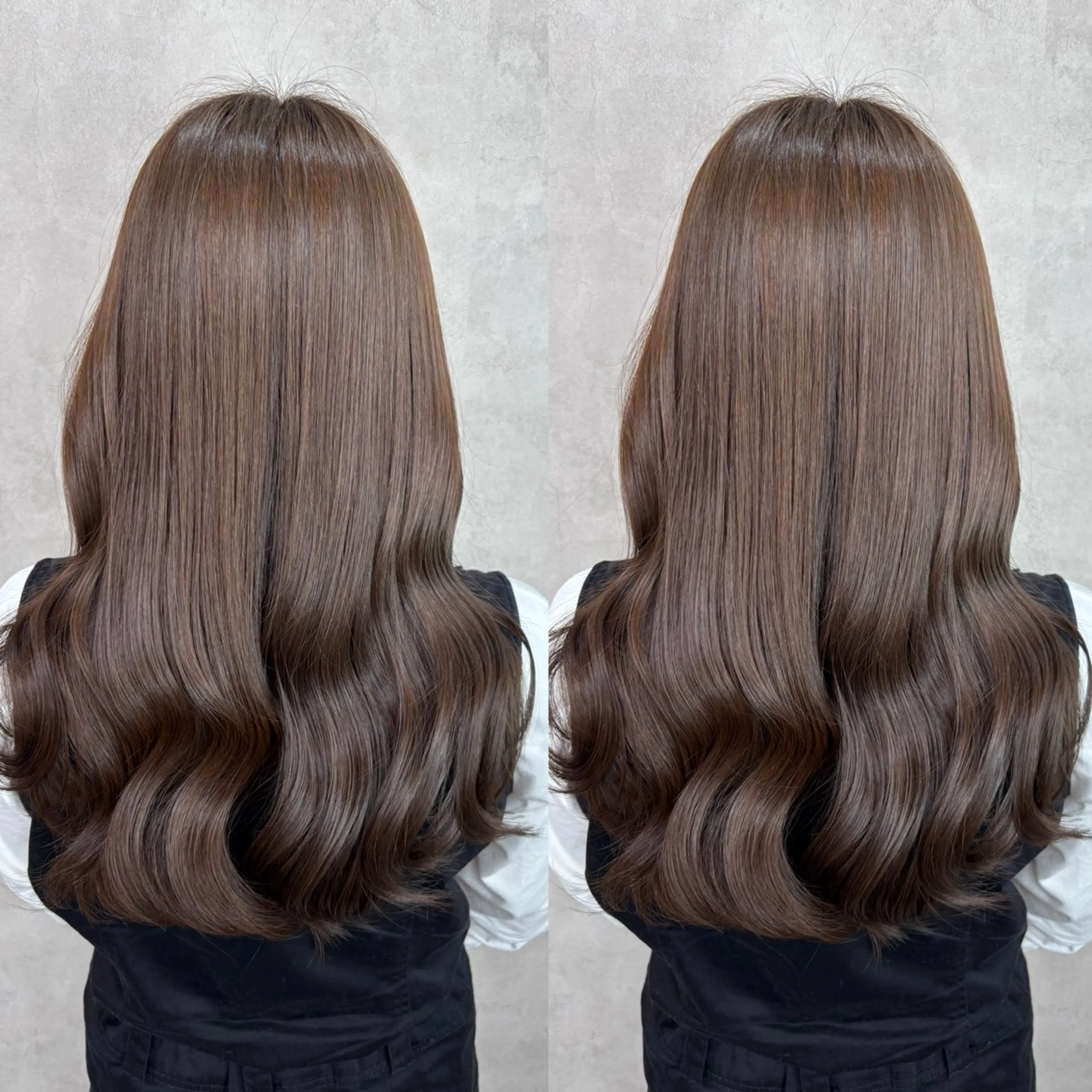 ミディアム カラー ブリーチ ダブルカラー グレージュ ブリーチなしカラー ヘアカラー 💎色落ち綺麗に白肌 ラベンダー💎りんのヘアスタイル