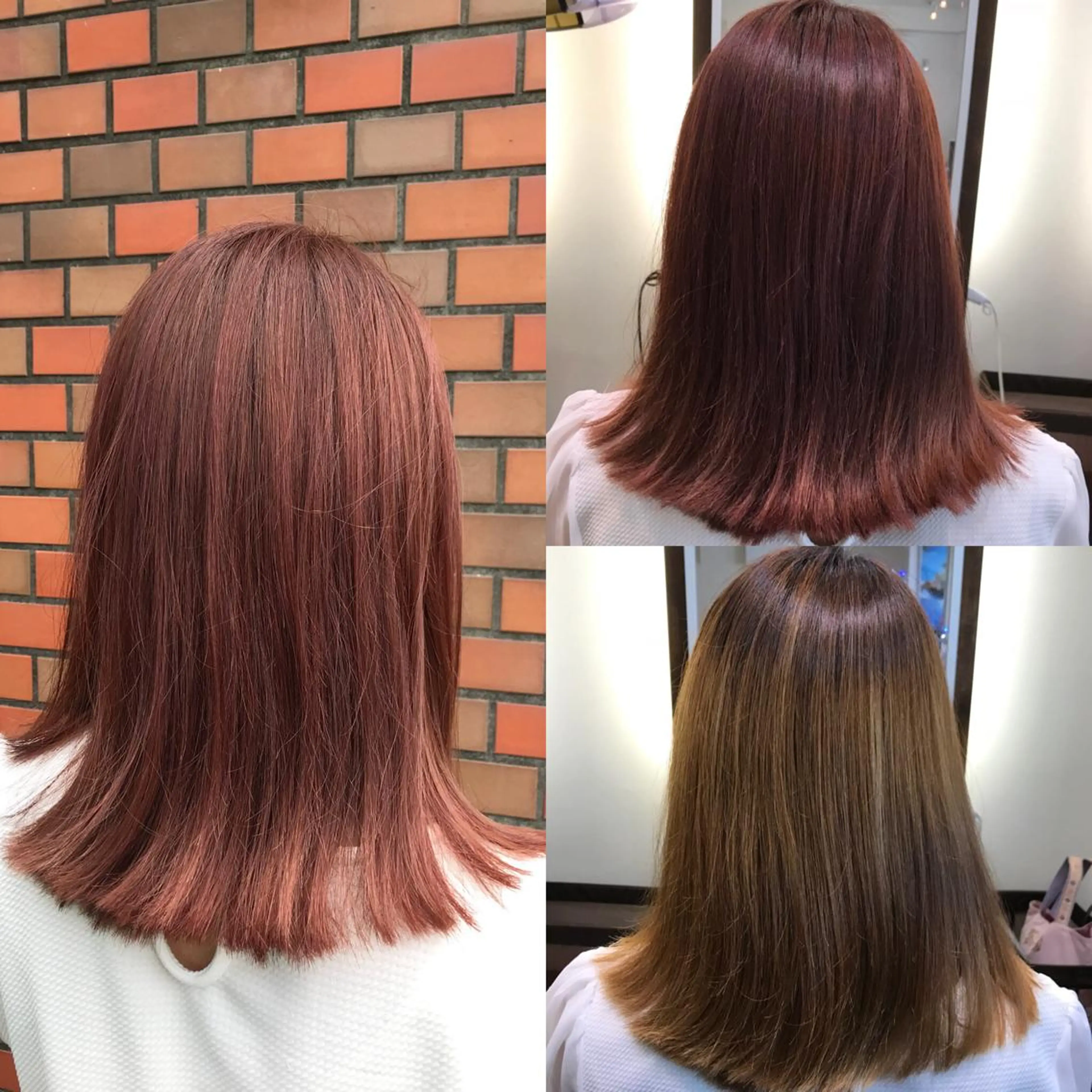 セミロング カラー レッドカラー ランジュドフジ所属・松岡 辰弥のヘアスタイル