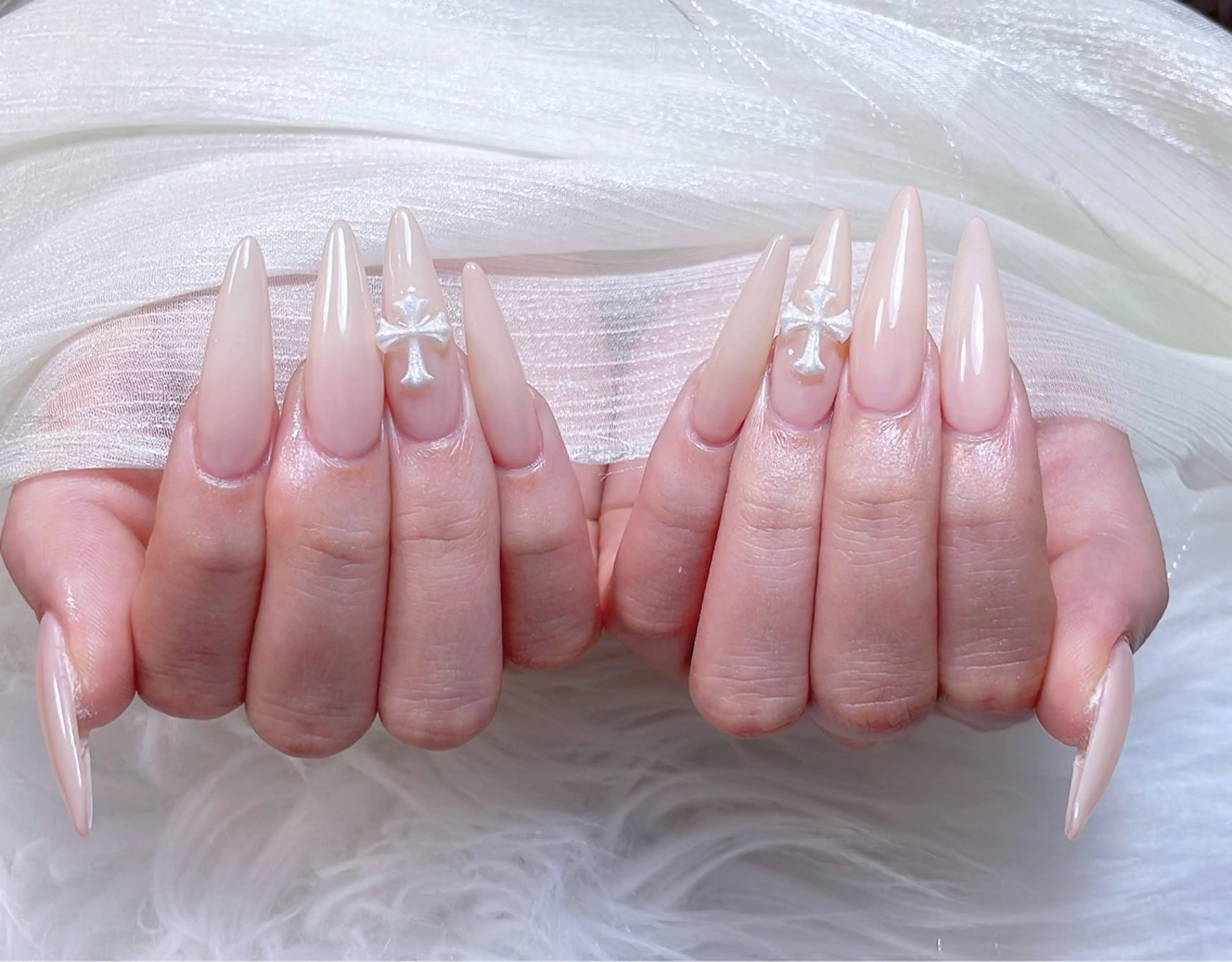 ネイル アニマル柄 チークネイル フラッシュネイル フットネイル フレンチネイル ハンドネイル B·U Nail大宮 長さだし専門店のネイルデザイン