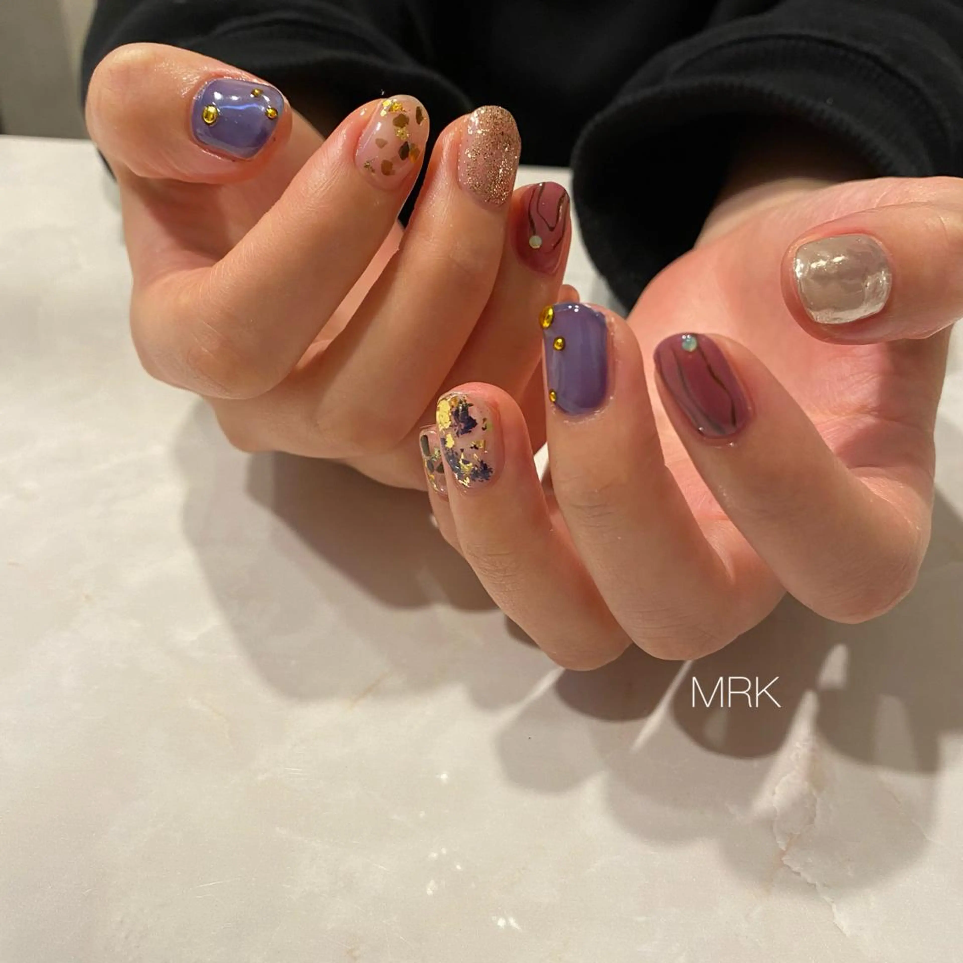 ネイル ミラーネイル ニュアンスネイル MARUKO nailのネイルデザイン