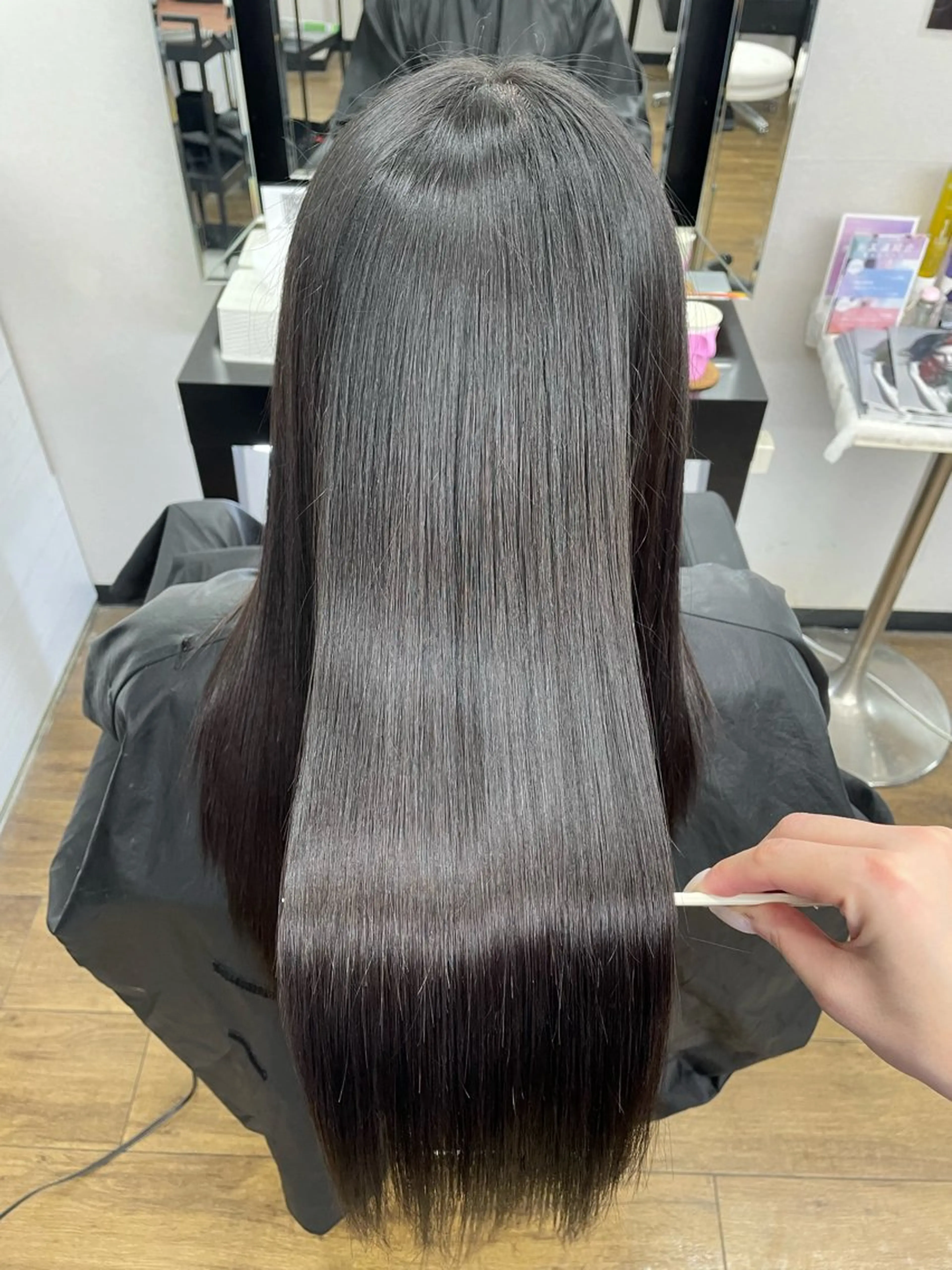 ロング トリートメント 𝙃𝘼𝙍𝙐🎀 韓国×エクステのヘアスタイル