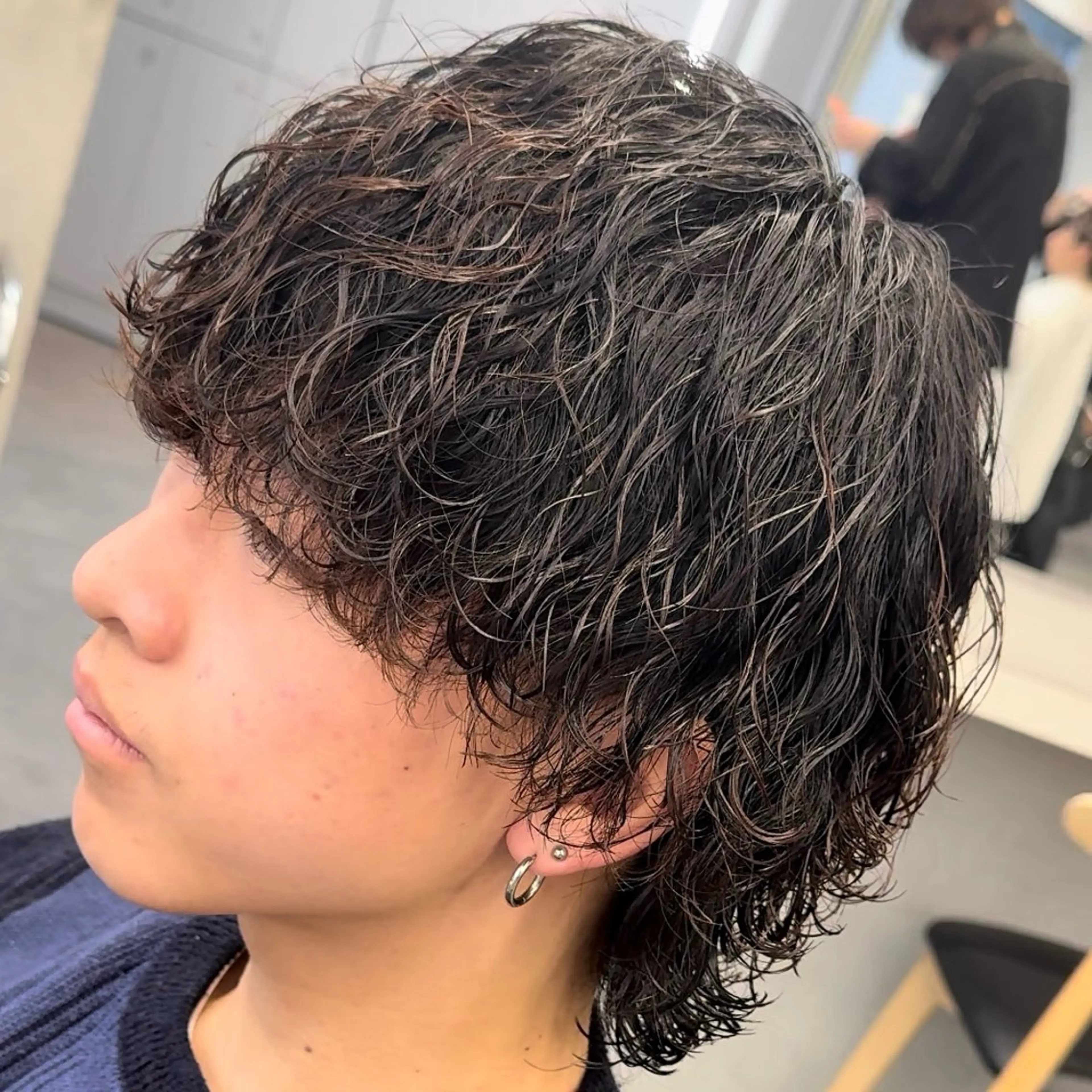 ミディアム パーマ ヘアアレンジ メンズ fifth Tokyo所属・fifth 石川 凪のヘアスタイル