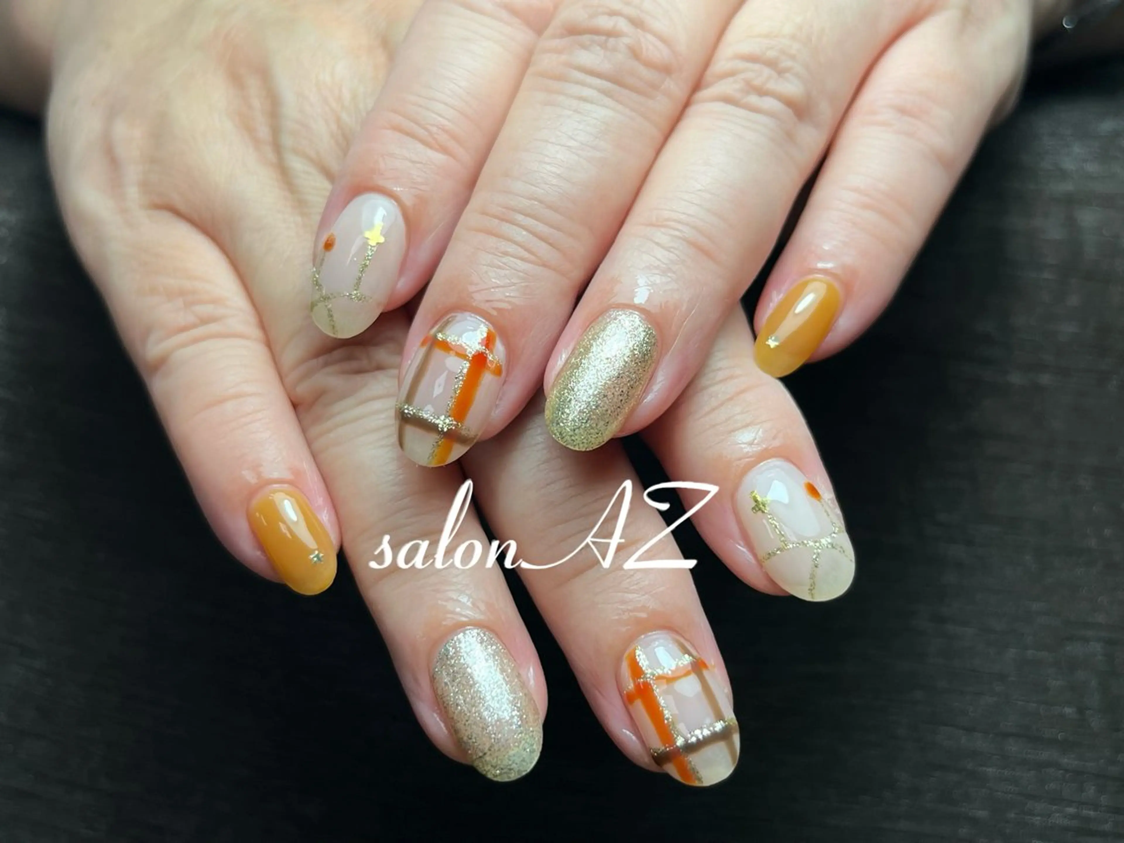 ネイル アートネイル 長さ出し フットネイル フレンチネイル ジェルネイル ハンドネイル salon AZのネイルデザイン