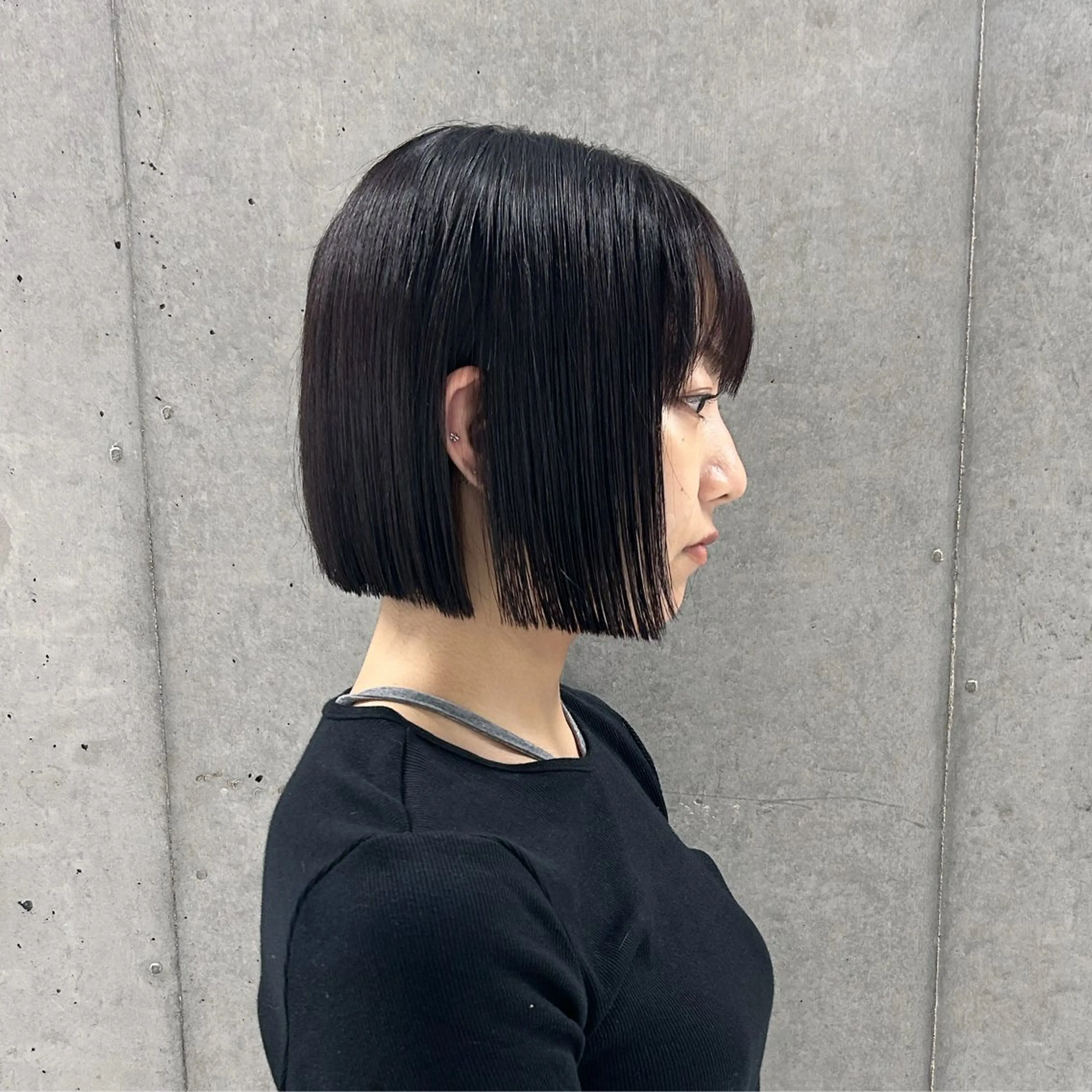 ショート 切りっぱなしボブ ボブレイヤー ボブ レイヤーカット 外ハネヘア shizuna/天神 /メンズ/ボブのヘアスタイル