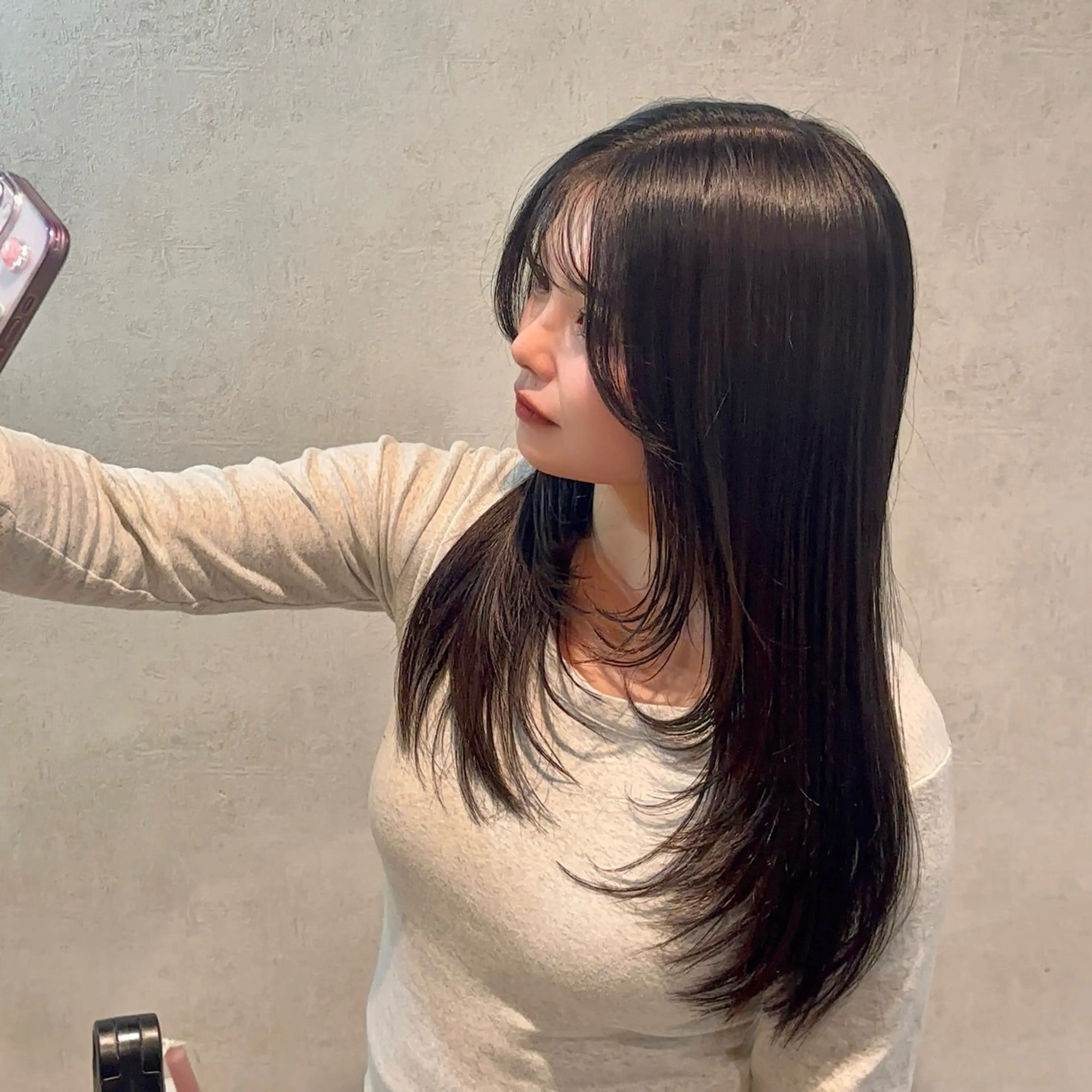 ロング 韓国風ヘア レイヤーカット 滋賀でレイヤーなら |吉村 友輝のヘアスタイル