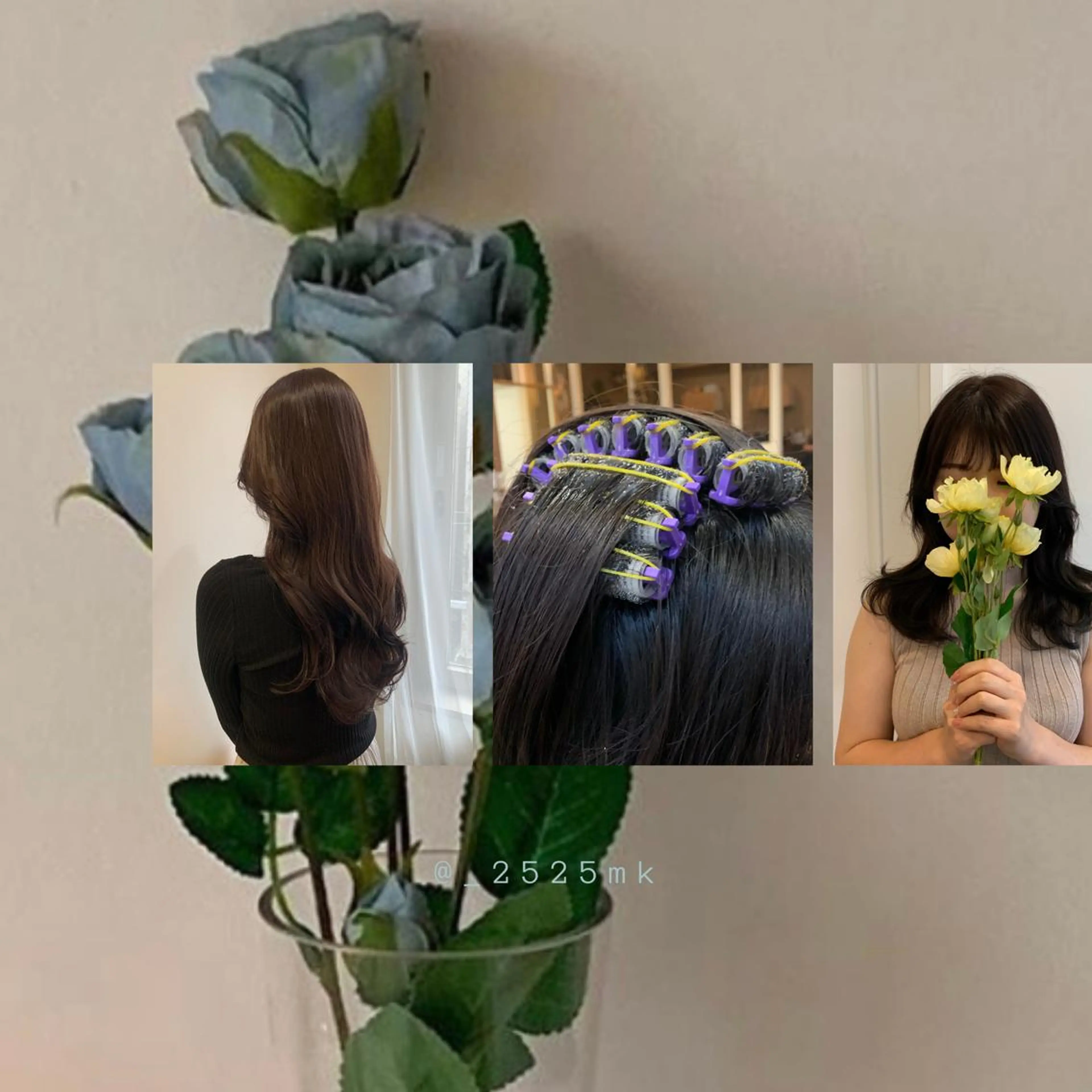 ロング カラー パーマ ブラウンカラー ココアブラウン エギョモリ ヨシンモリ 韓国風ヘア 韓国×巻ける髪質改善 💍maki💍のヘアスタイル