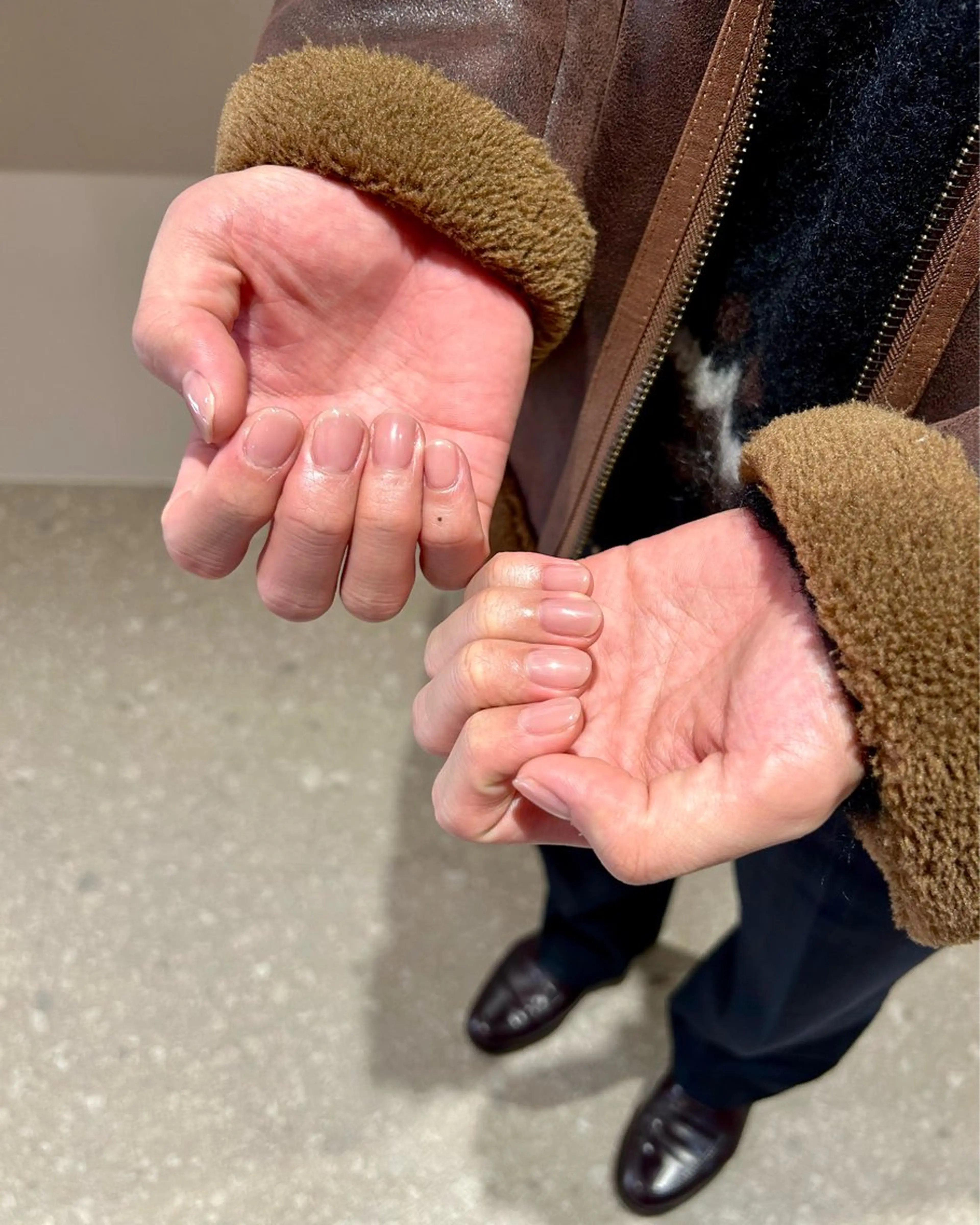 【メンズネイル】甘皮ケア＋ワンカラー💍マグネット・フラッシュ◎（オフなし）の写真