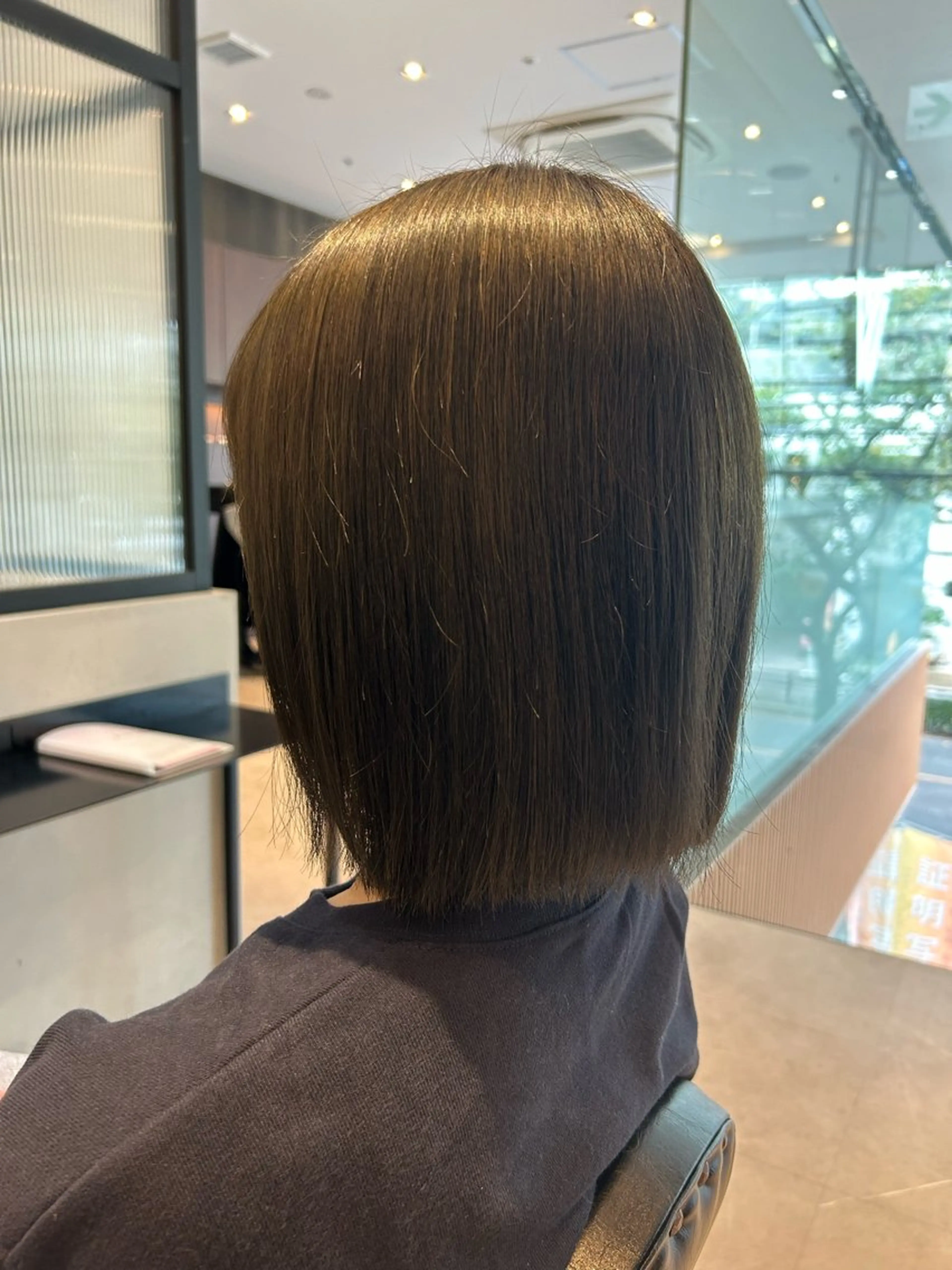 ミディアム カラー 透明感カラー カット ヘアカラー トリートメント 縮毛矯正/カット/ 韓国ヘア/蛯原🍤のヘアスタイル