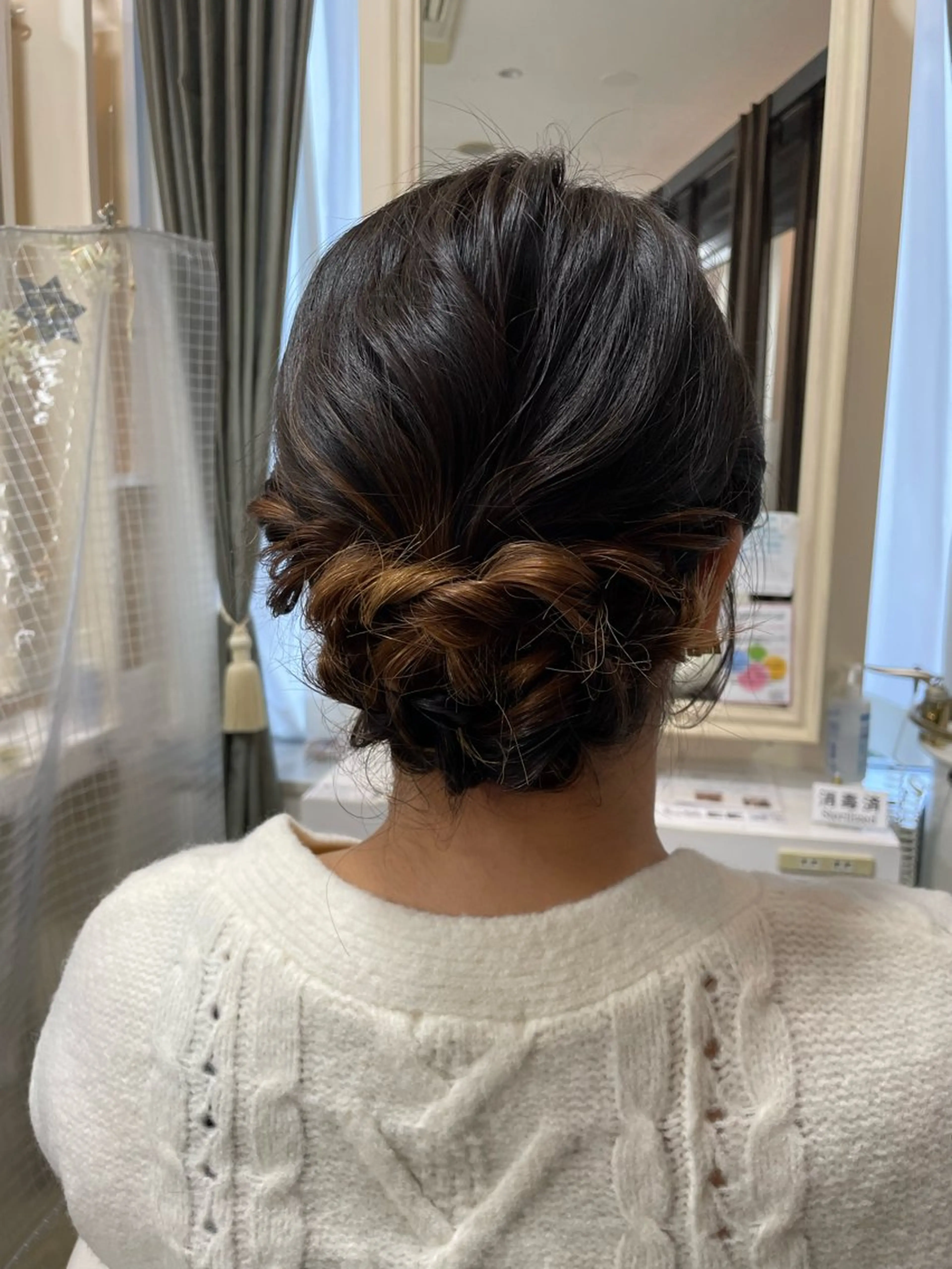 ミディアム ヘアアレンジ デート クリスマス 豊田 智美のヘアスタイル