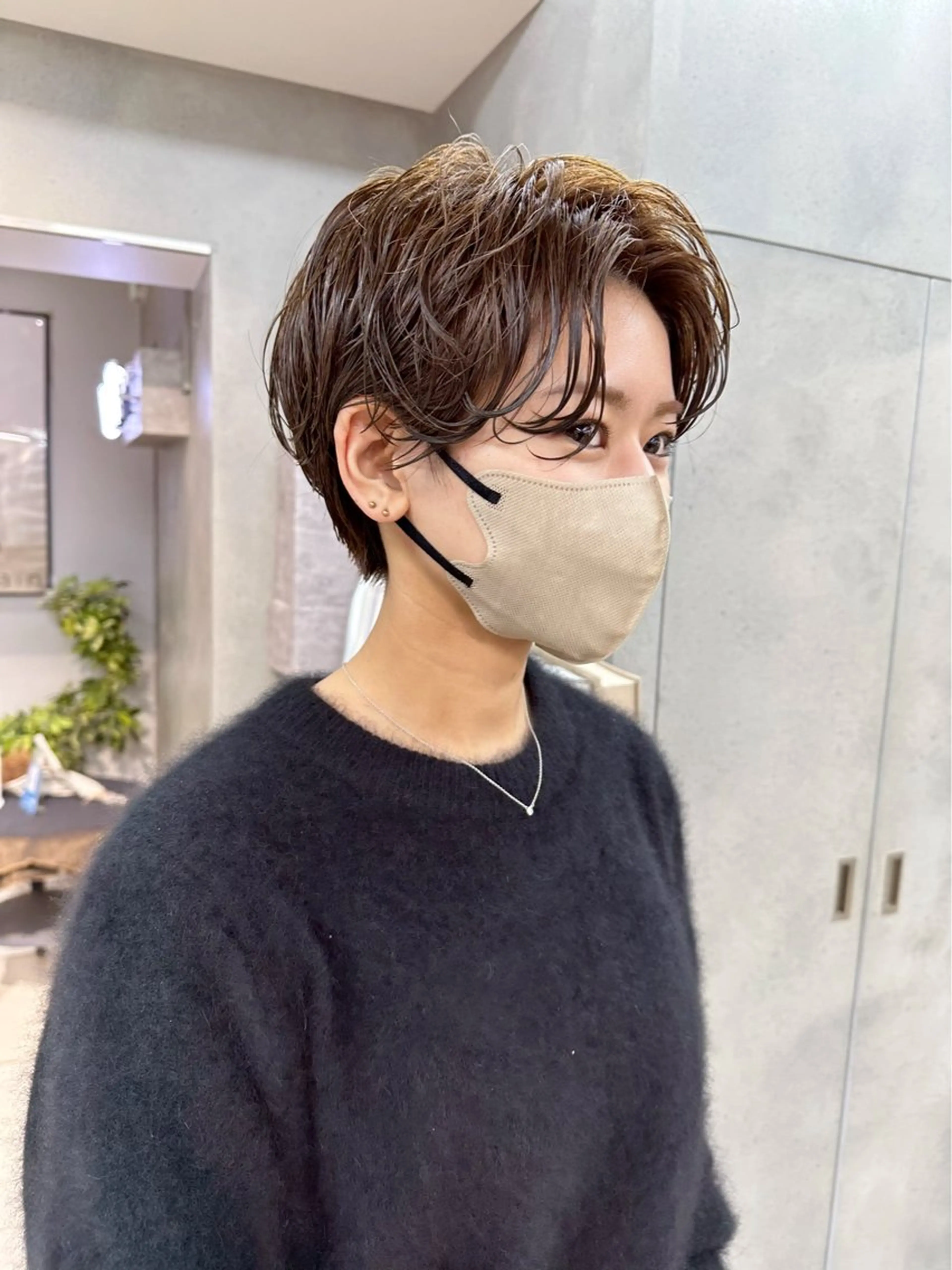 ショート RIN パーマ/暖色カラーのヘアスタイル