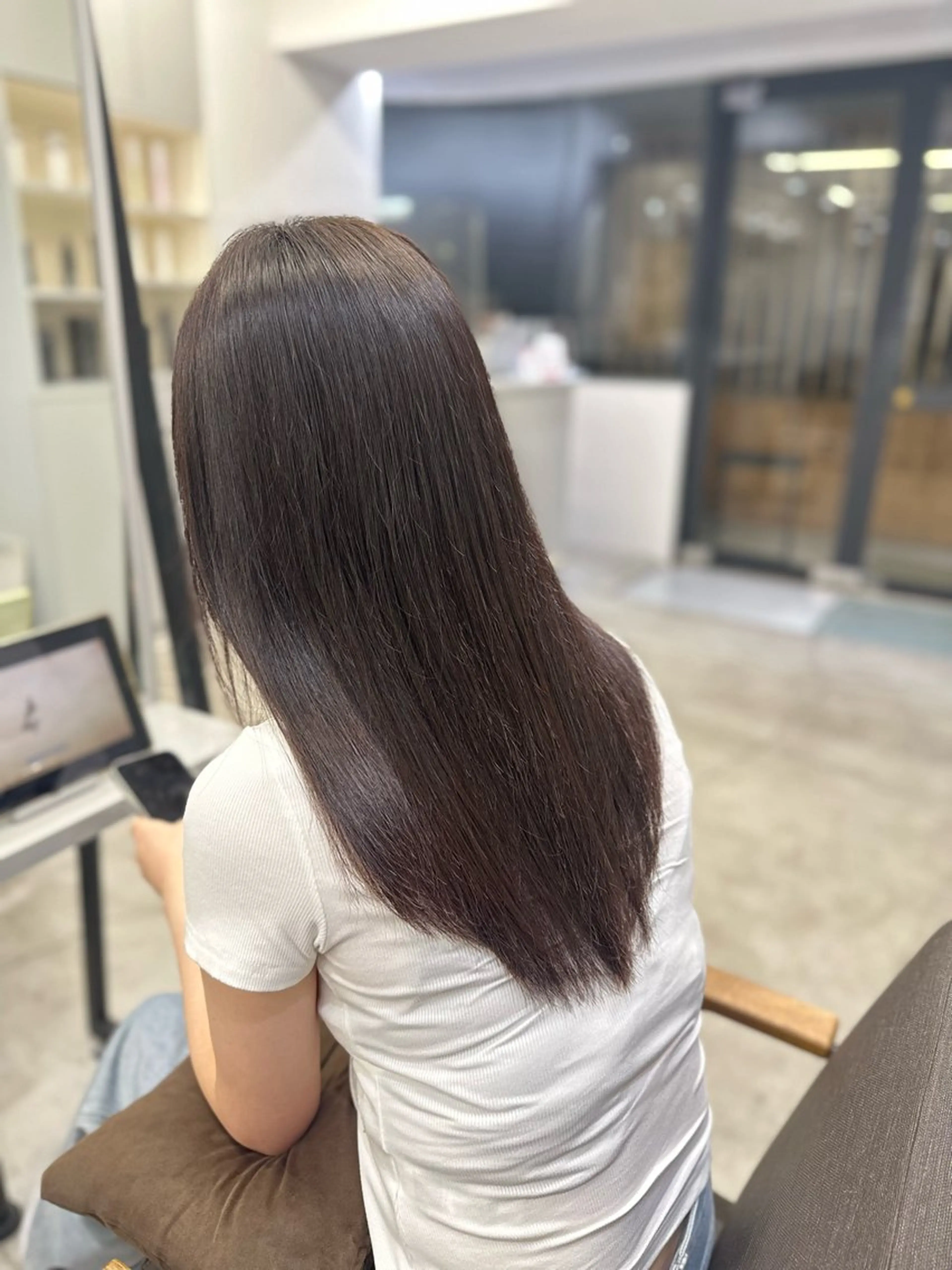 ロング パーマ 縮毛矯正 ハイトーンカラー が絶対可愛い✨泰聖✨のヘアスタイル