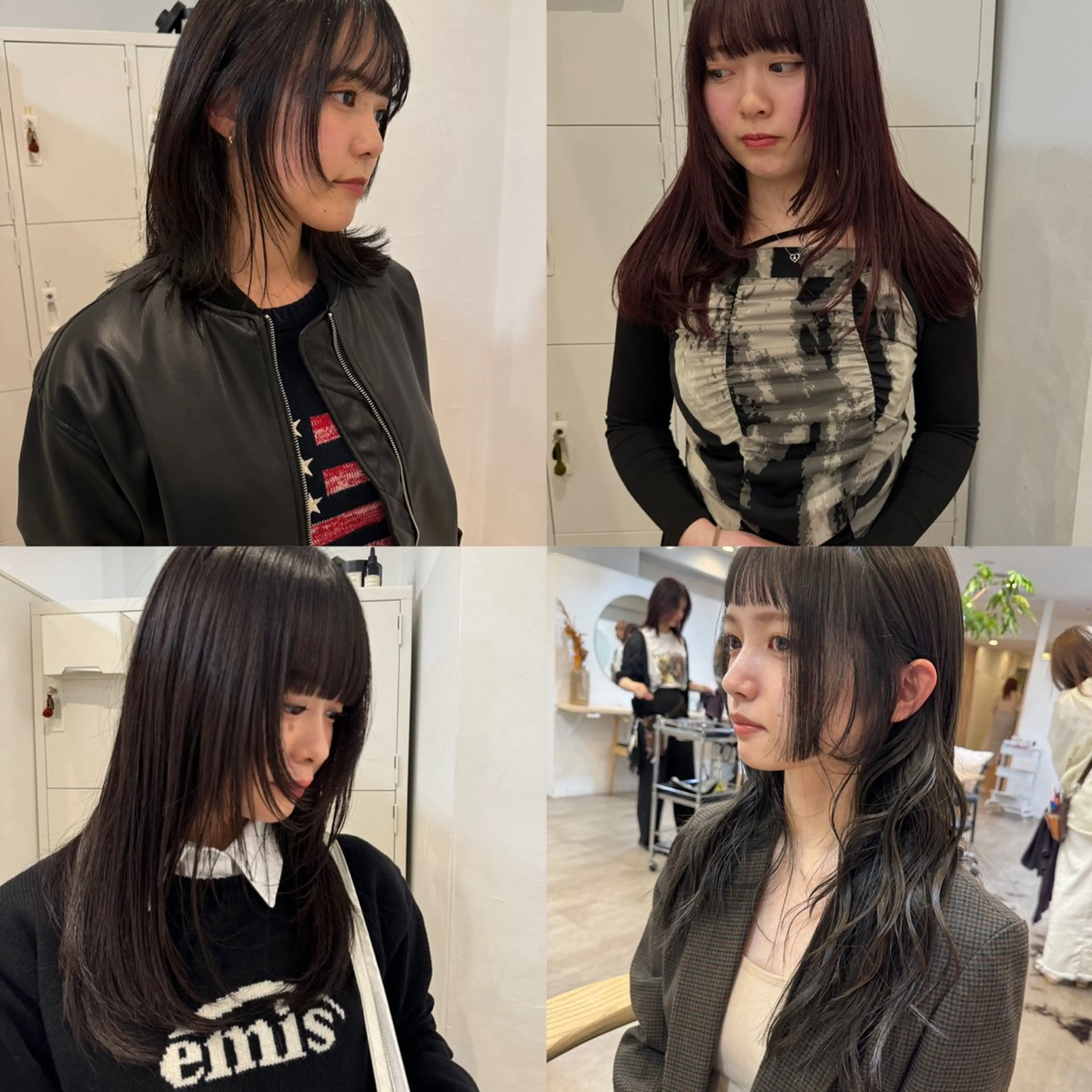 ロング カラー レイヤーカット ボブパーマNo.1のヘアスタイル