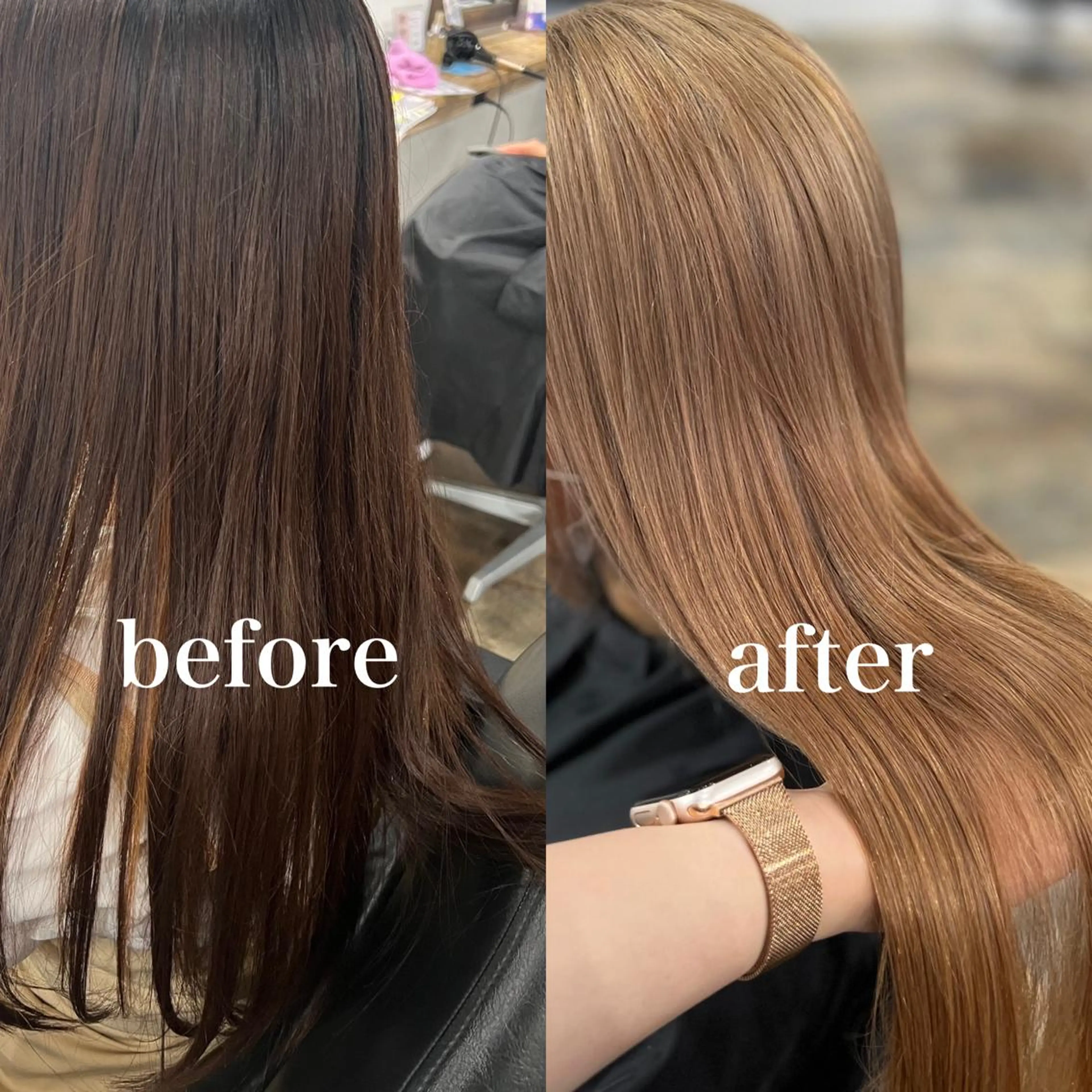 【👩🏼ブリーチダブルカラー👩🏼】トリートメント付 初ブリーチも既にハイトーンの方も🎀の写真