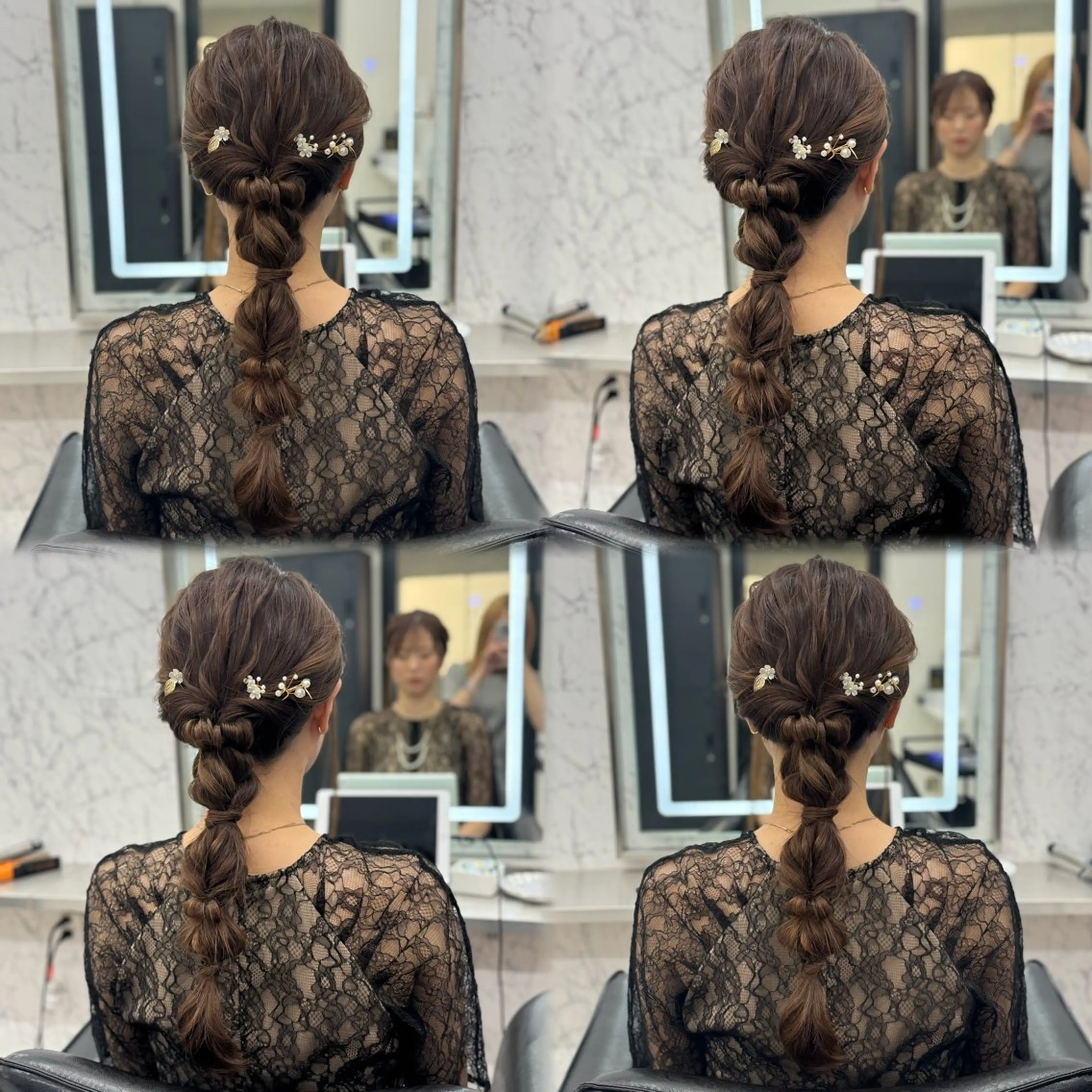 ロング ヘアアレンジ 結婚式・ブライダル ヨシンモリ 韓国風ヘア ヘアセット JPCY MIRIYAのヘアスタイル