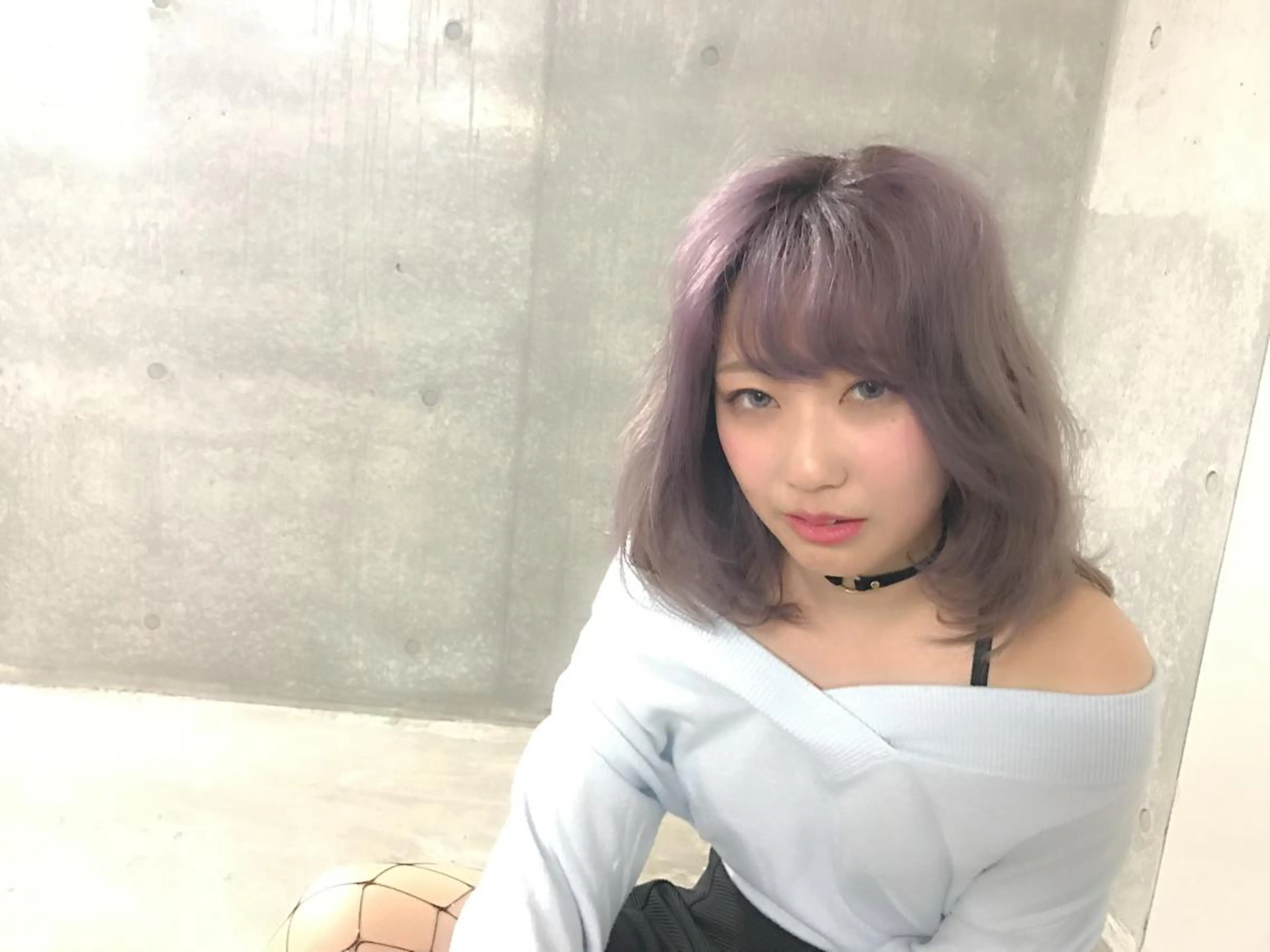 ミディアム カラー パープルカラー 似合わせ/代表 髪質改善/山田将大のヘアスタイル