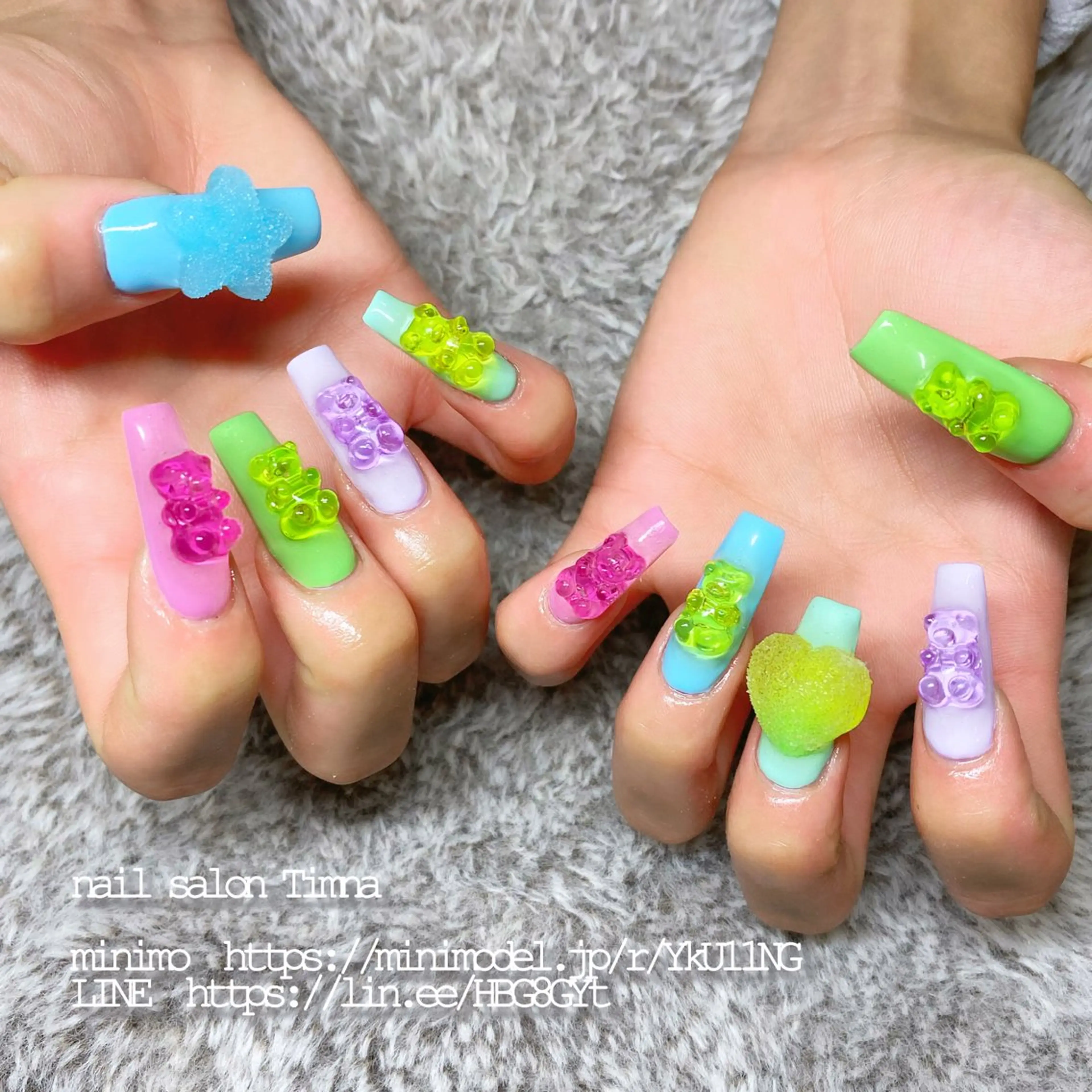 ロング ハンドネイル NAILSALON 🍔Timna🍟のネイルデザイン