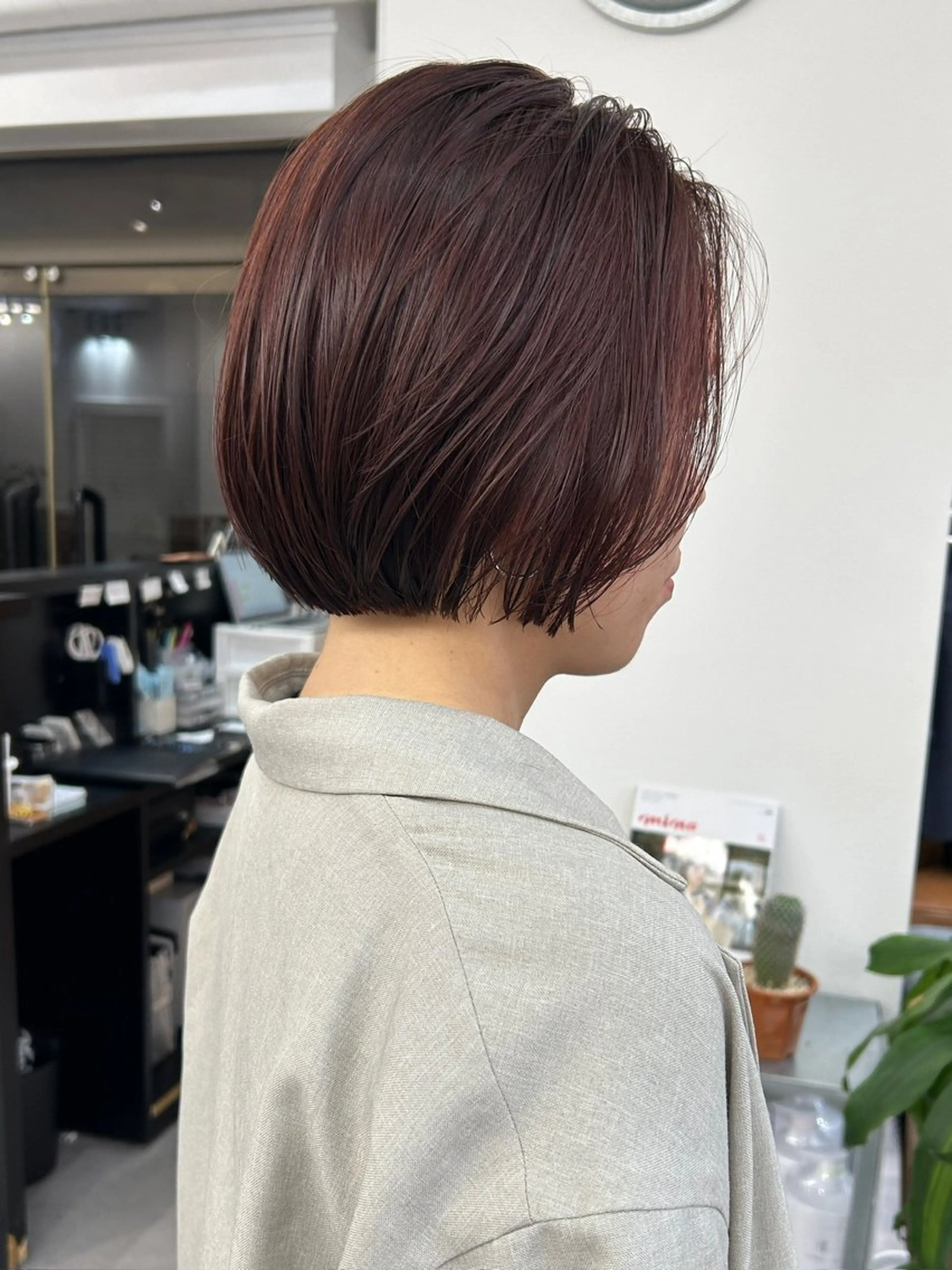 ミディアム カラー カット ヘアカラー レイヤーボブ/ 艶カラー/サナ🌼のヘアスタイル